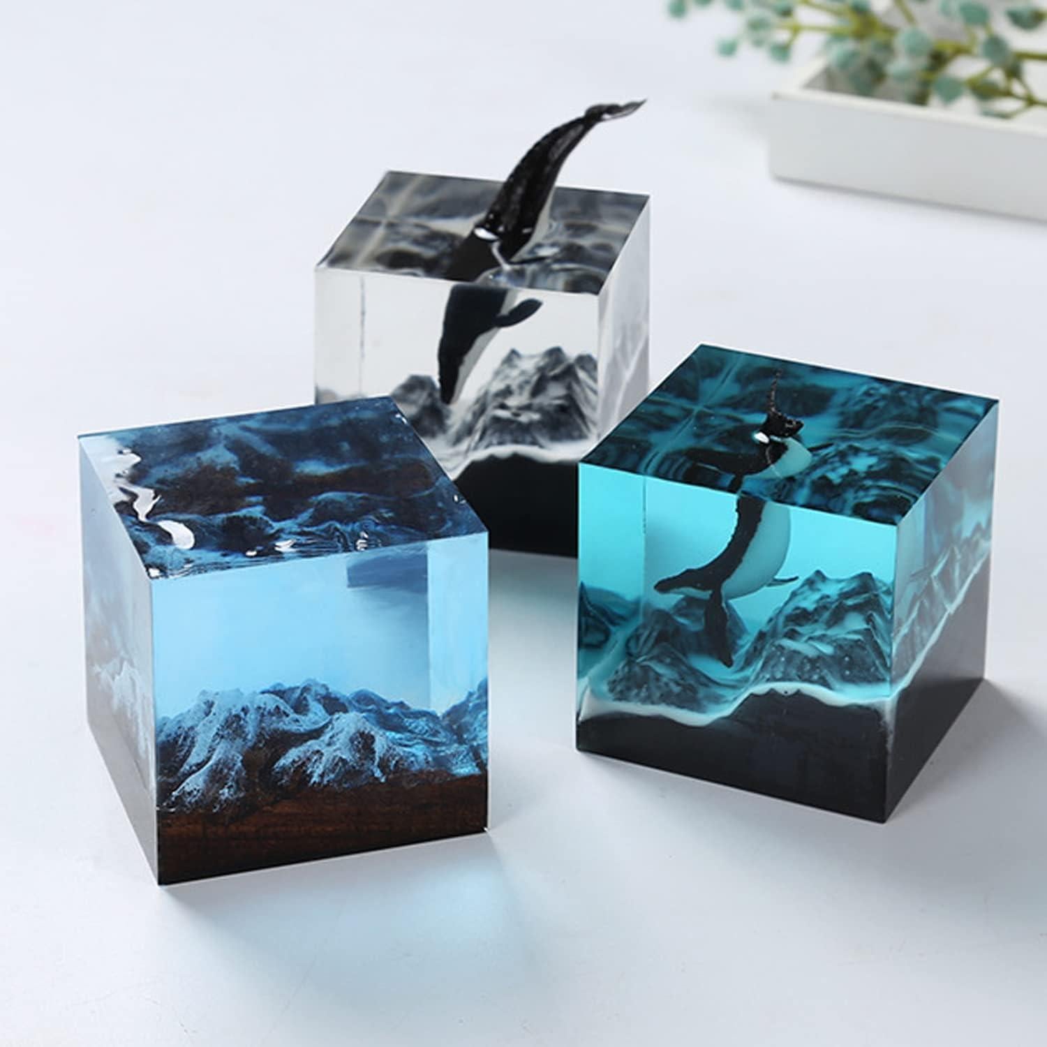 Moldes de Cubo de Silicona Transparente ResinWorld 6 Piezas