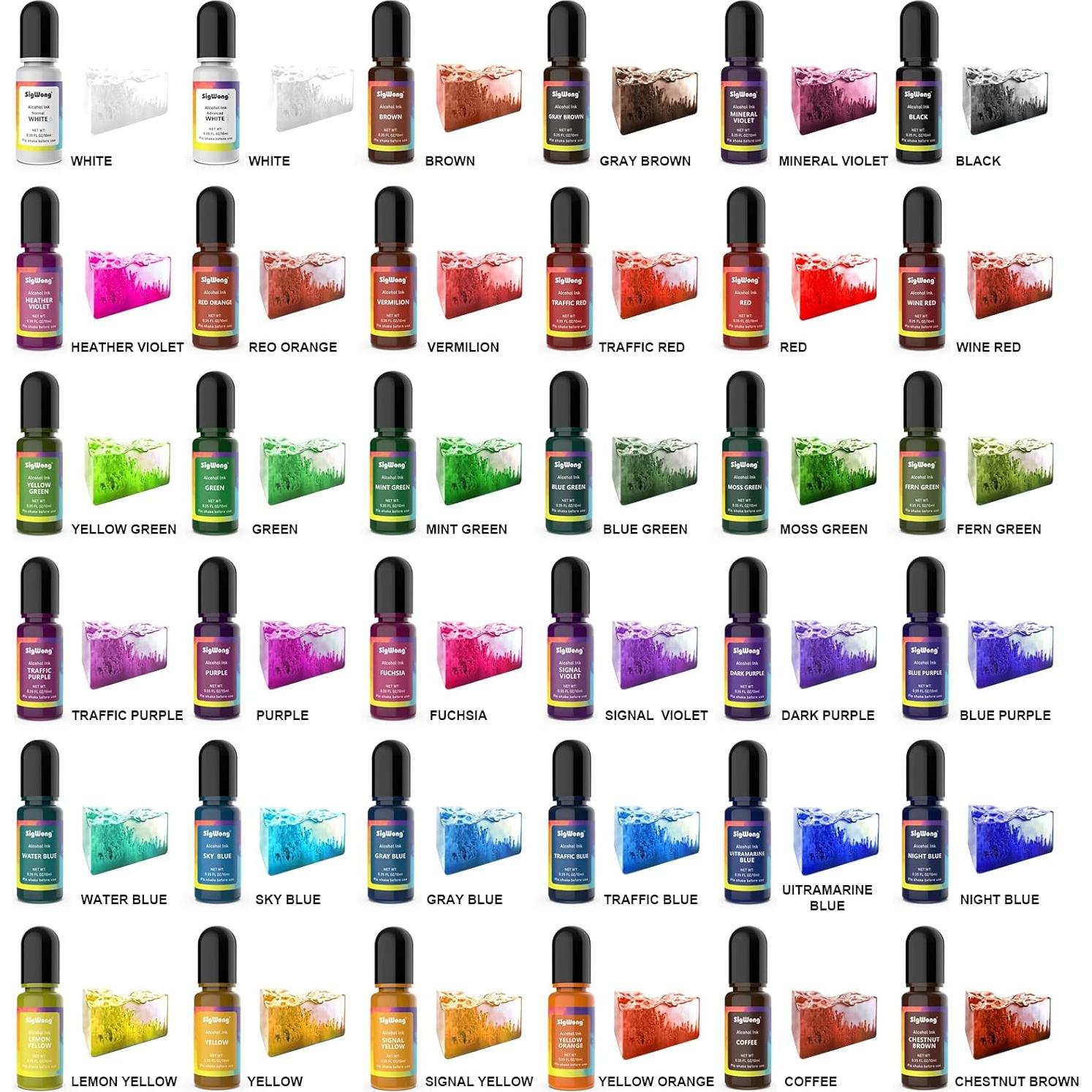 Juego de Tintas de Alcohol SigWong - 36 Colores 10ml