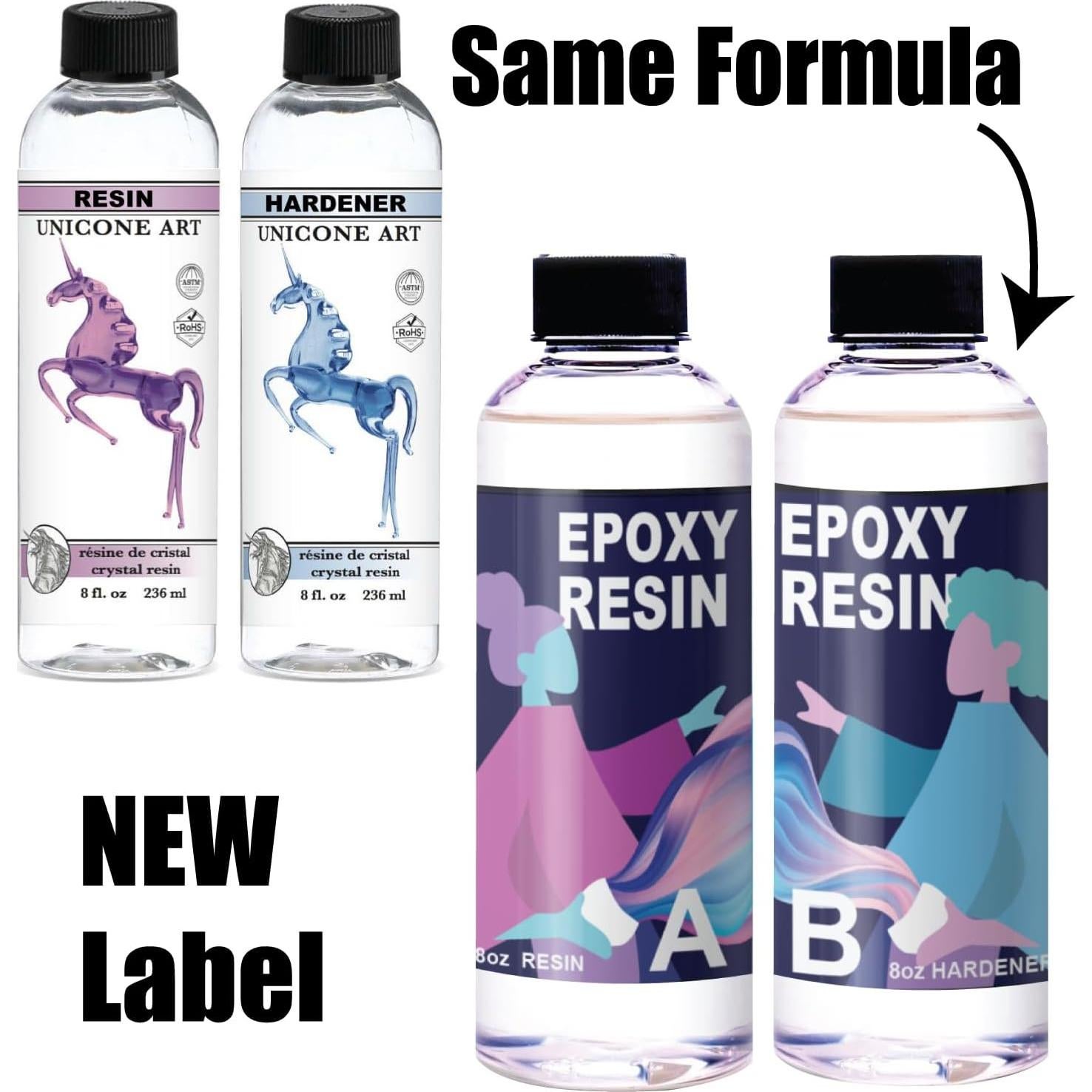 Kit de Resina Epóxica 16 oz Unicone Art - No Tóxica, Cristalina