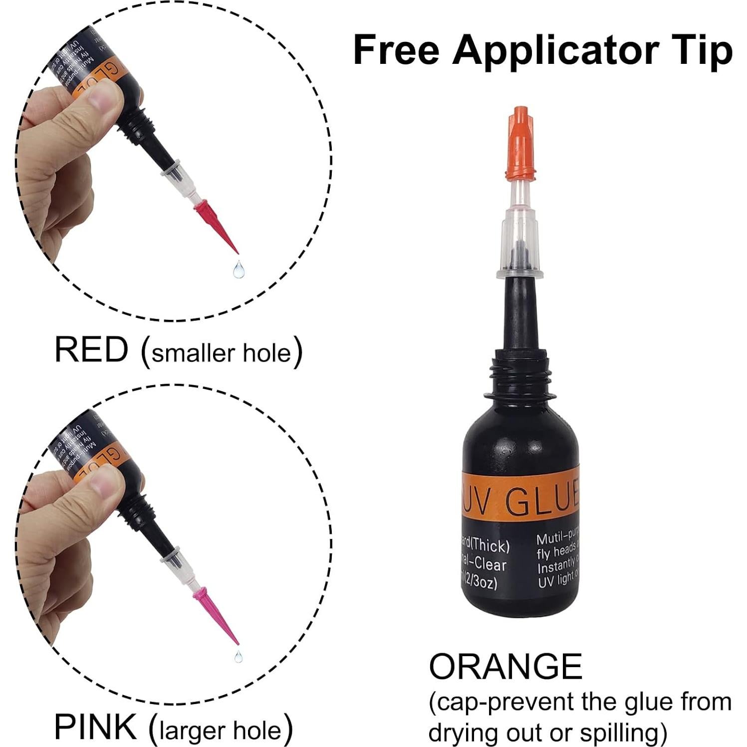 Pegamento UV Riverruns 20ml Grueso Delgado Flexible + Luz LED