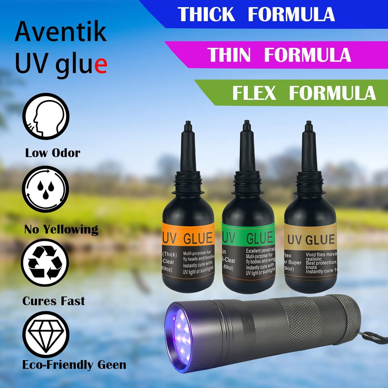 Pegamento UV Riverruns 20ml Grueso Delgado Flexible + Luz LED