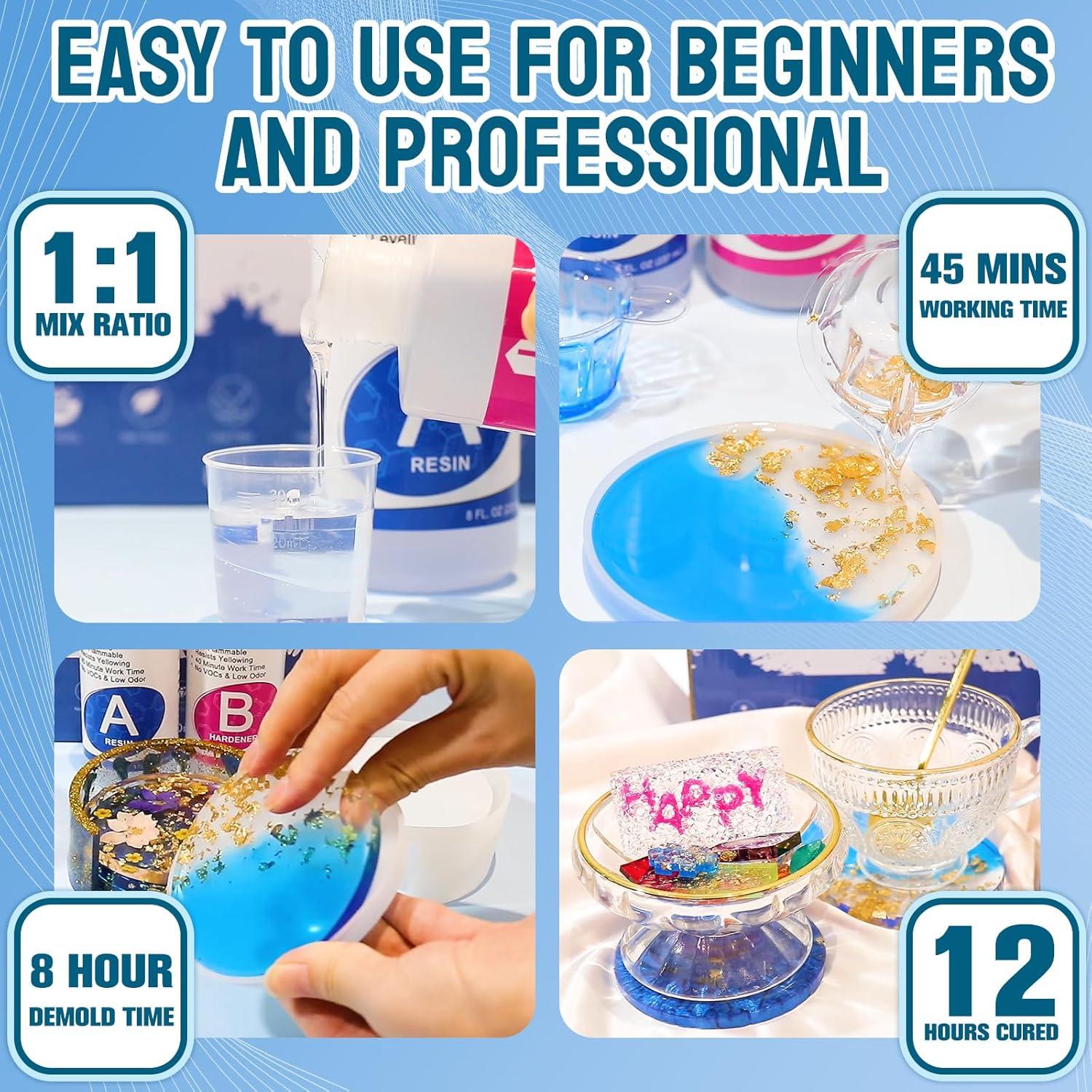 Resina Epóxica JDiction 1L Brillo Alto Autonivelante Transparente