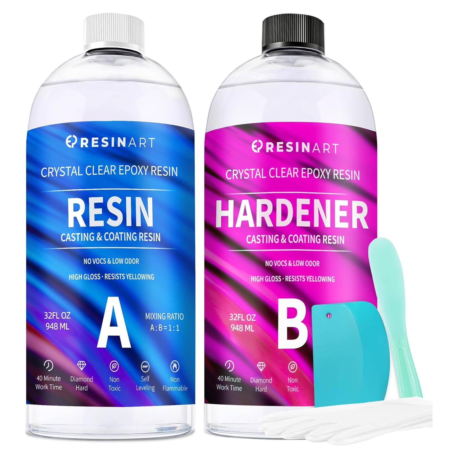 Resina Epóxica Cristalina EPRESINART 64oz - Brillo Alto, No Amarillea