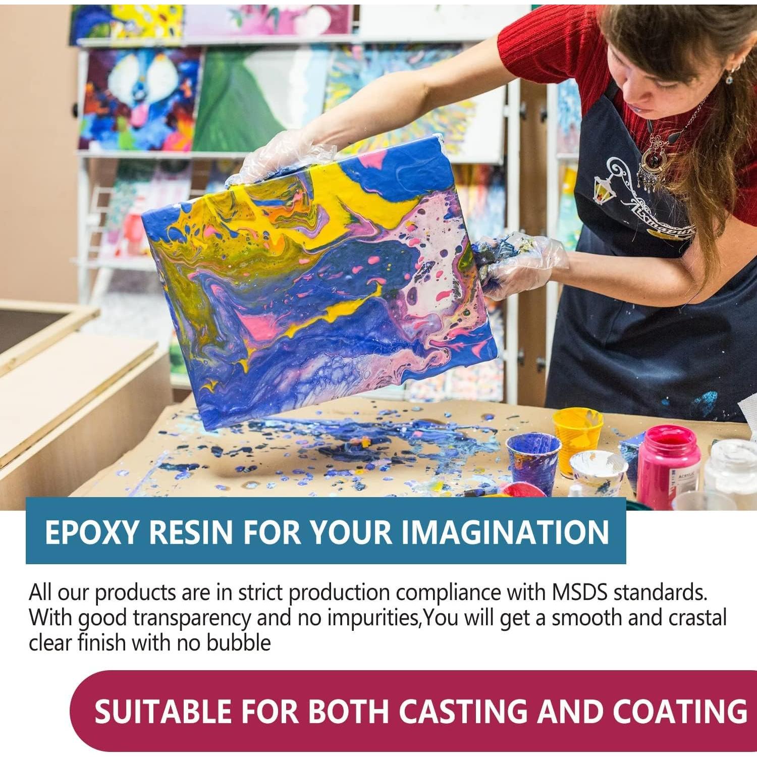 Resina Epóxica Cristalina EPRESINART 64oz - Brillo Alto, No Amarillea