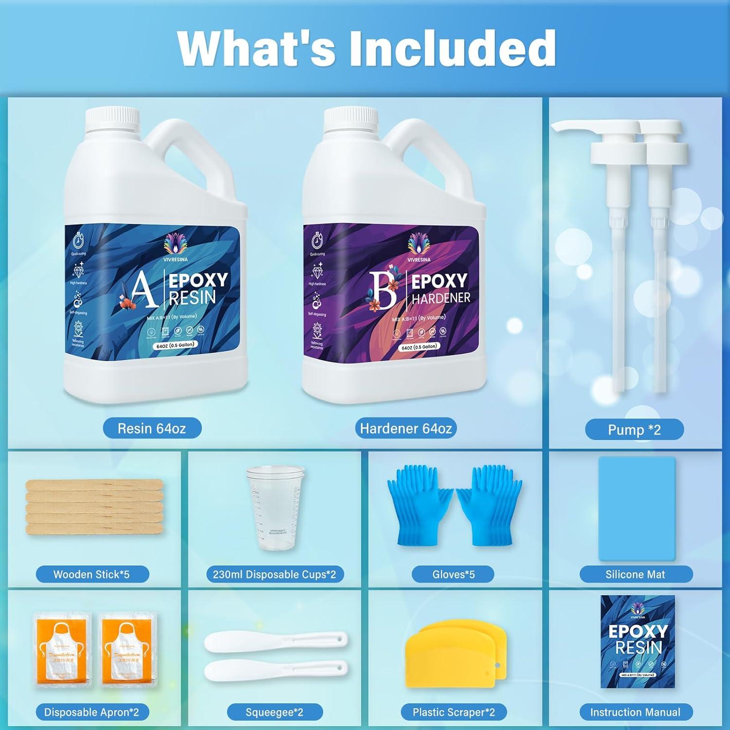 Kit de Resina Epóxica Vivresina 3.78L Cristalina y Segura