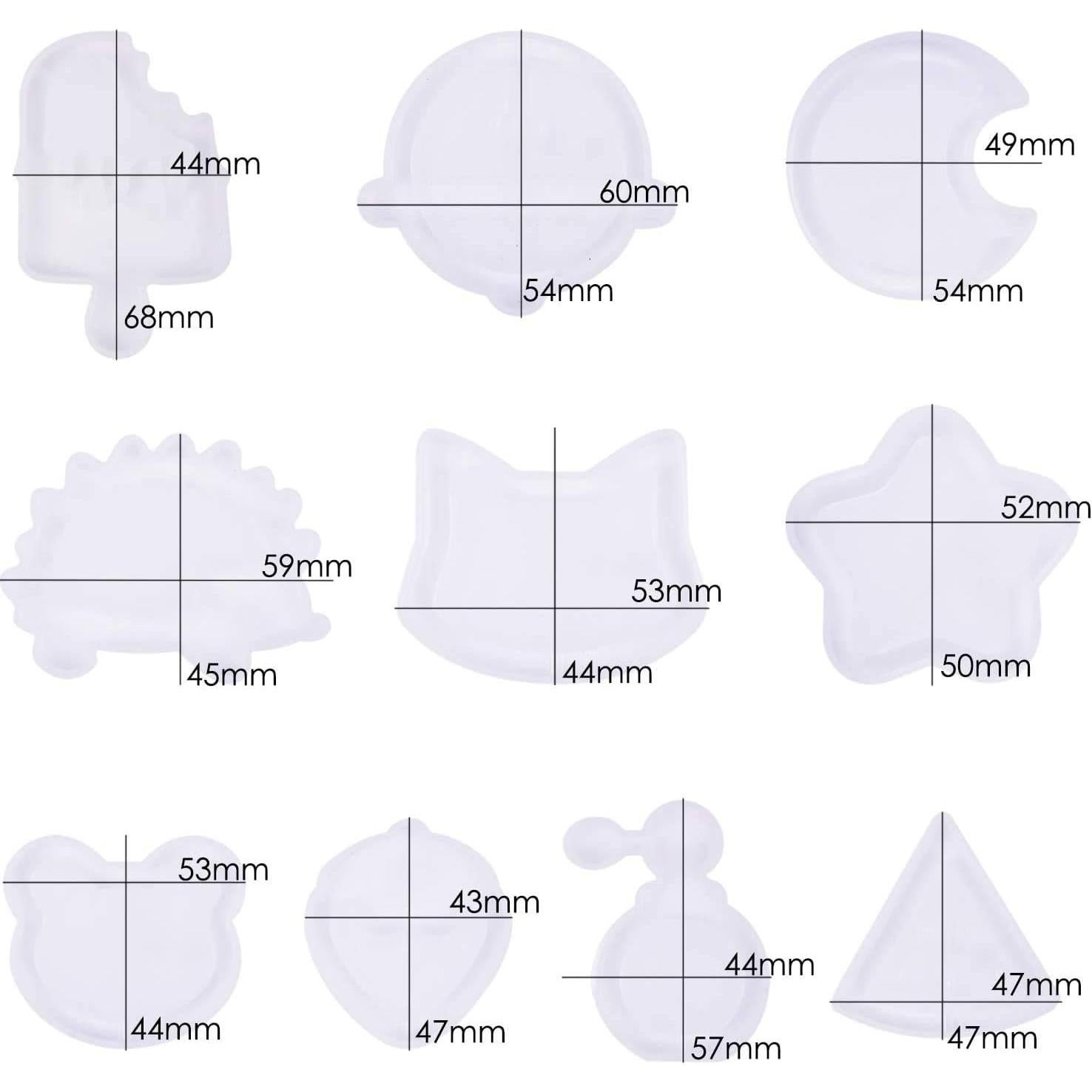 Set de Moldes de Resina Larcenciel 15 Piezas para DIY
