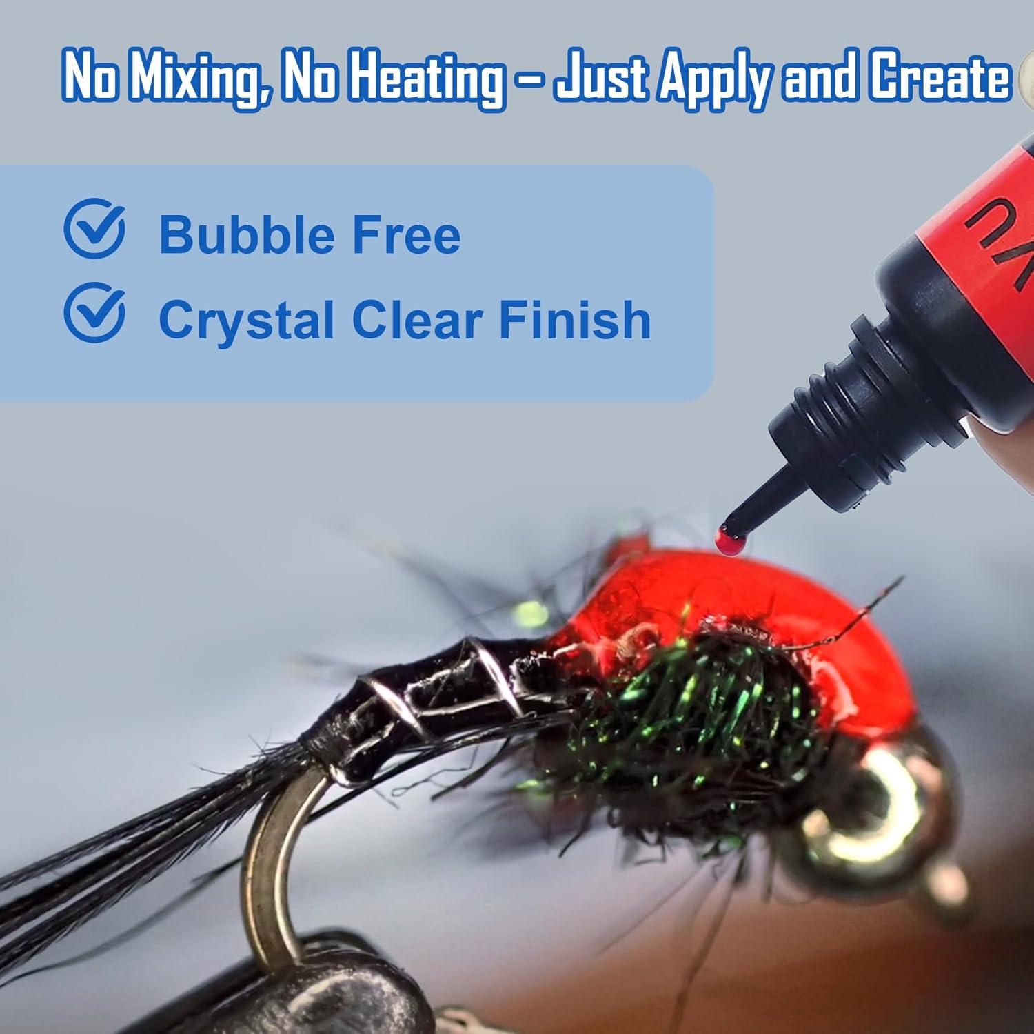 Riverruns Set de 6 Pegamentos UV Coloridos para Atado de Moscas