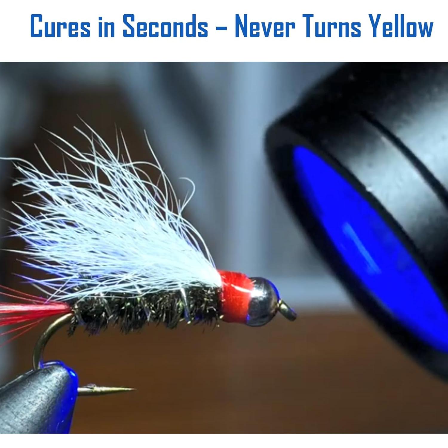 Riverruns Set de 6 Pegamentos UV Coloridos para Atado de Moscas