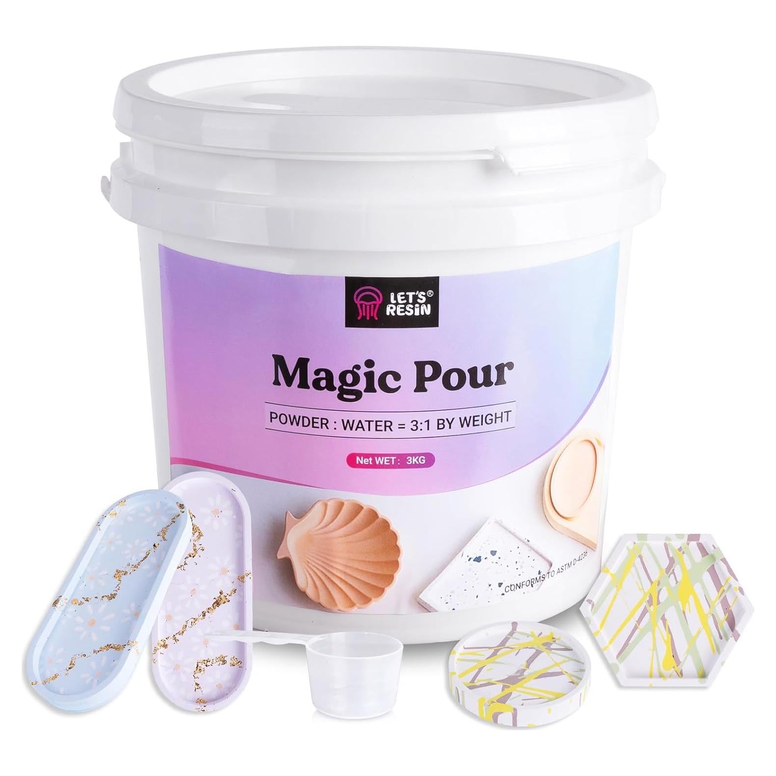 Polvo de Resina LET'S RESIN 3000g para Moldes - Curado Rápido