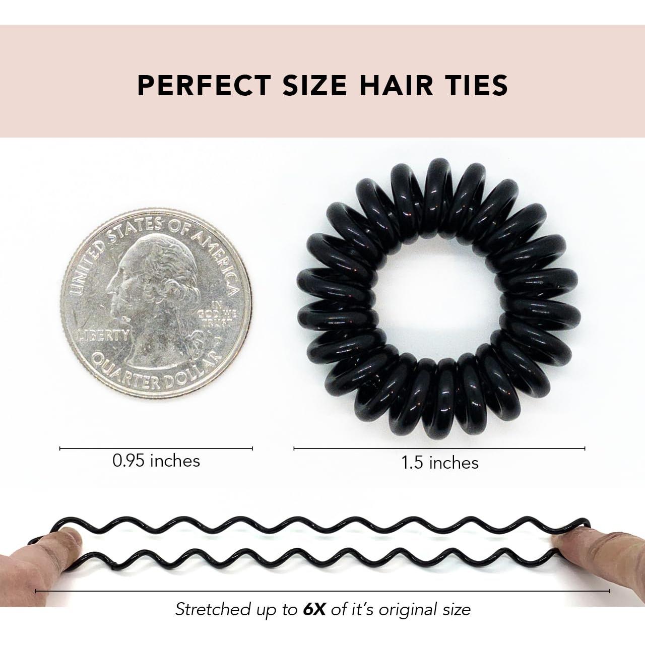 Espirales para el Cabello Kitsch - 4pcs Castaño, Sin Marcas