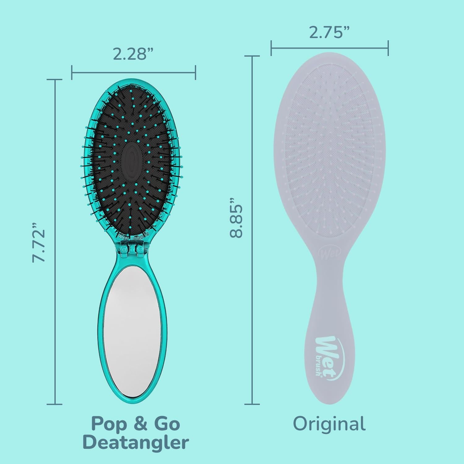 Wet Brush Pop Go Desenredador Plegable Teal 1 Cuenta