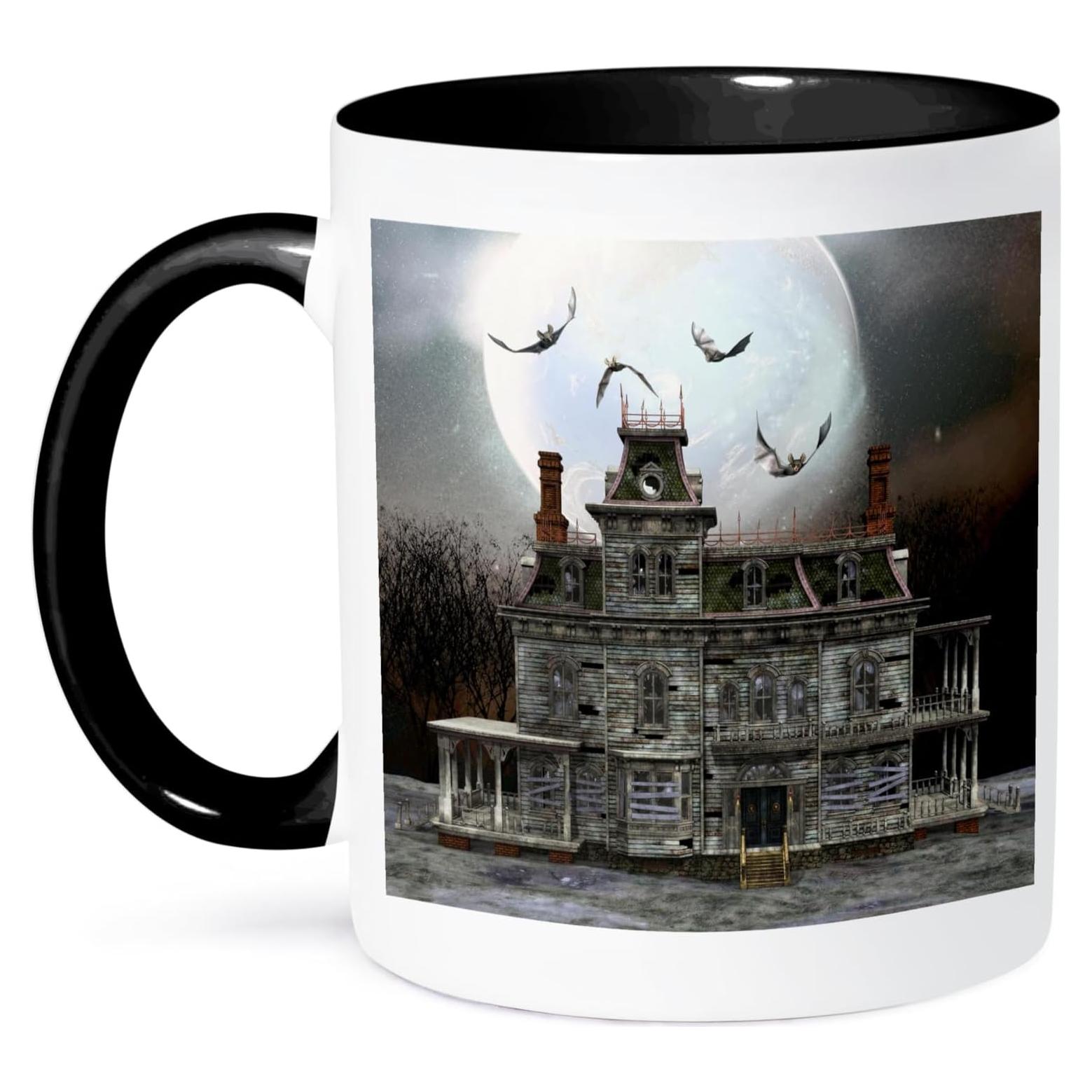 Taza Cerámica Halloween 3dRose 11oz Negra/Bianca