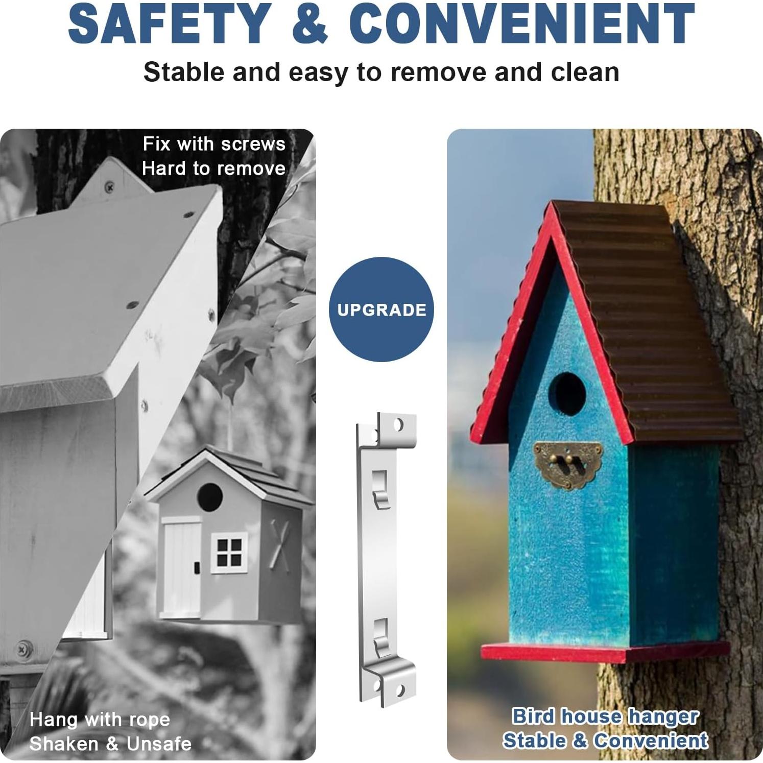 Soporte para Casa de Aves LONIKSTEP 4 Piezas Metal Galvanizado