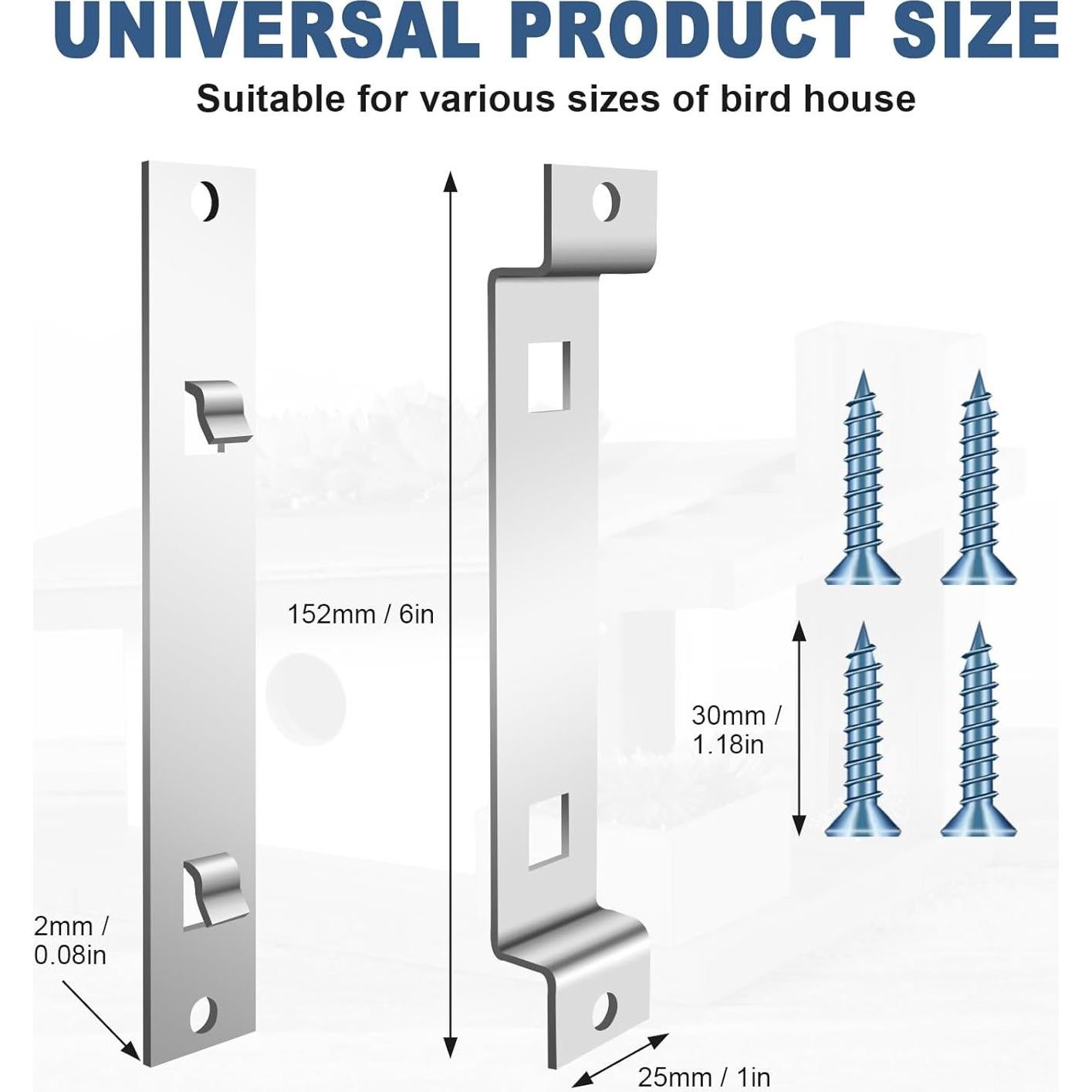 Soporte para Casa de Aves LONIKSTEP 4 Piezas Metal Galvanizado