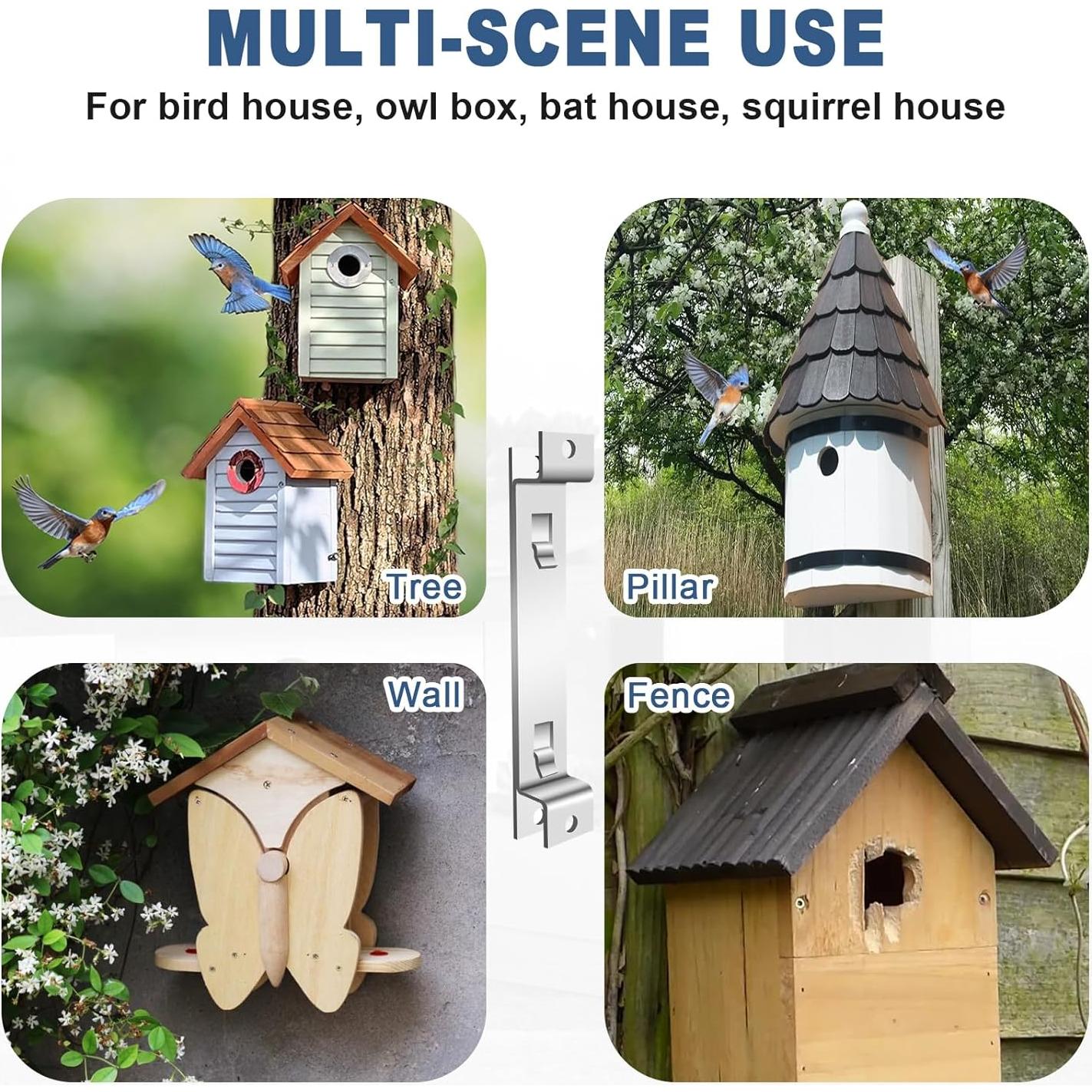 Soporte para Casa de Aves LONIKSTEP 4 Piezas Metal Galvanizado