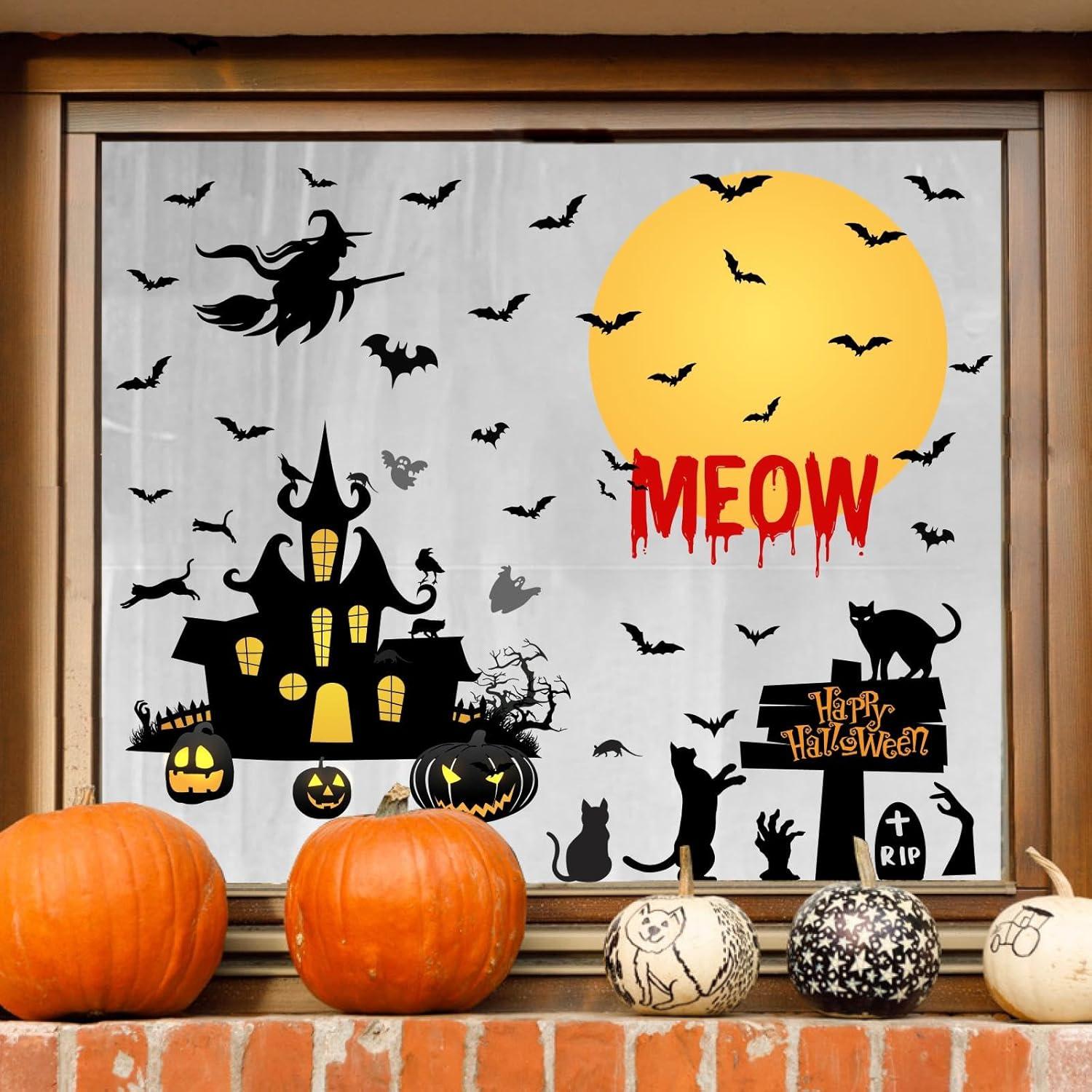 Calcomanías de Pared Halloween Lamkidle 60x40 cm Murciélago