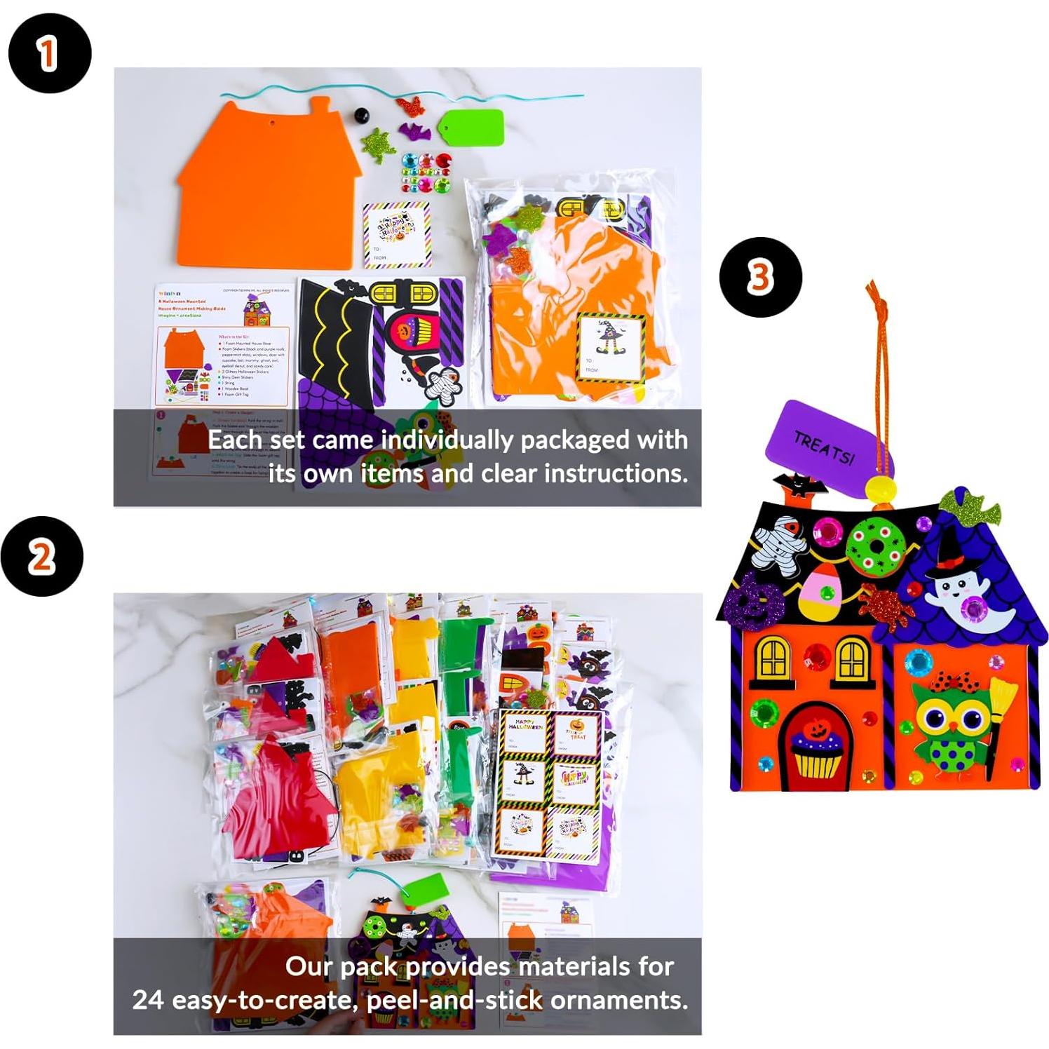 Kits de Manualidades de Halloween Winlyn - 24 Sets para Niños
