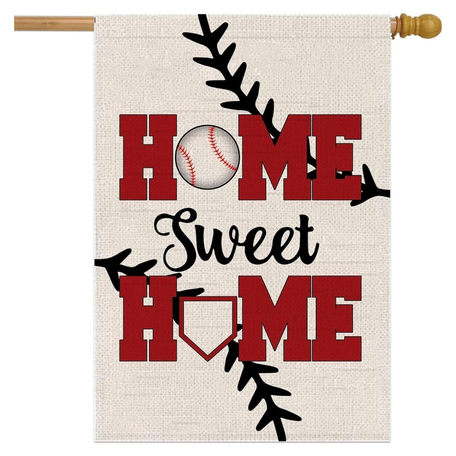 Bandera de Jardín Doble Cara LUIVU 28x40 cm Béisbol Decorativa