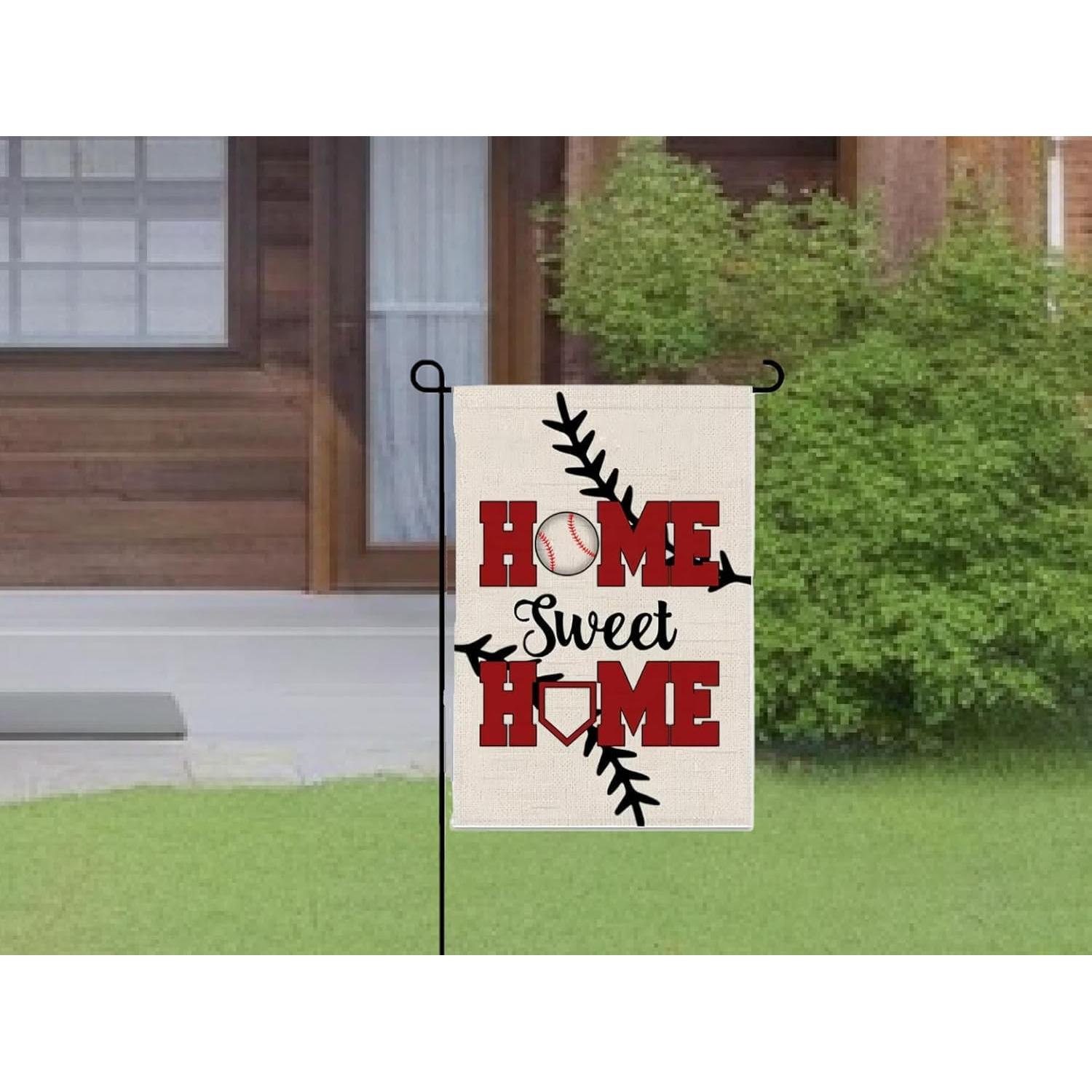 Bandera de Jardín Doble Cara LUIVU 28x40 cm Béisbol Decorativa