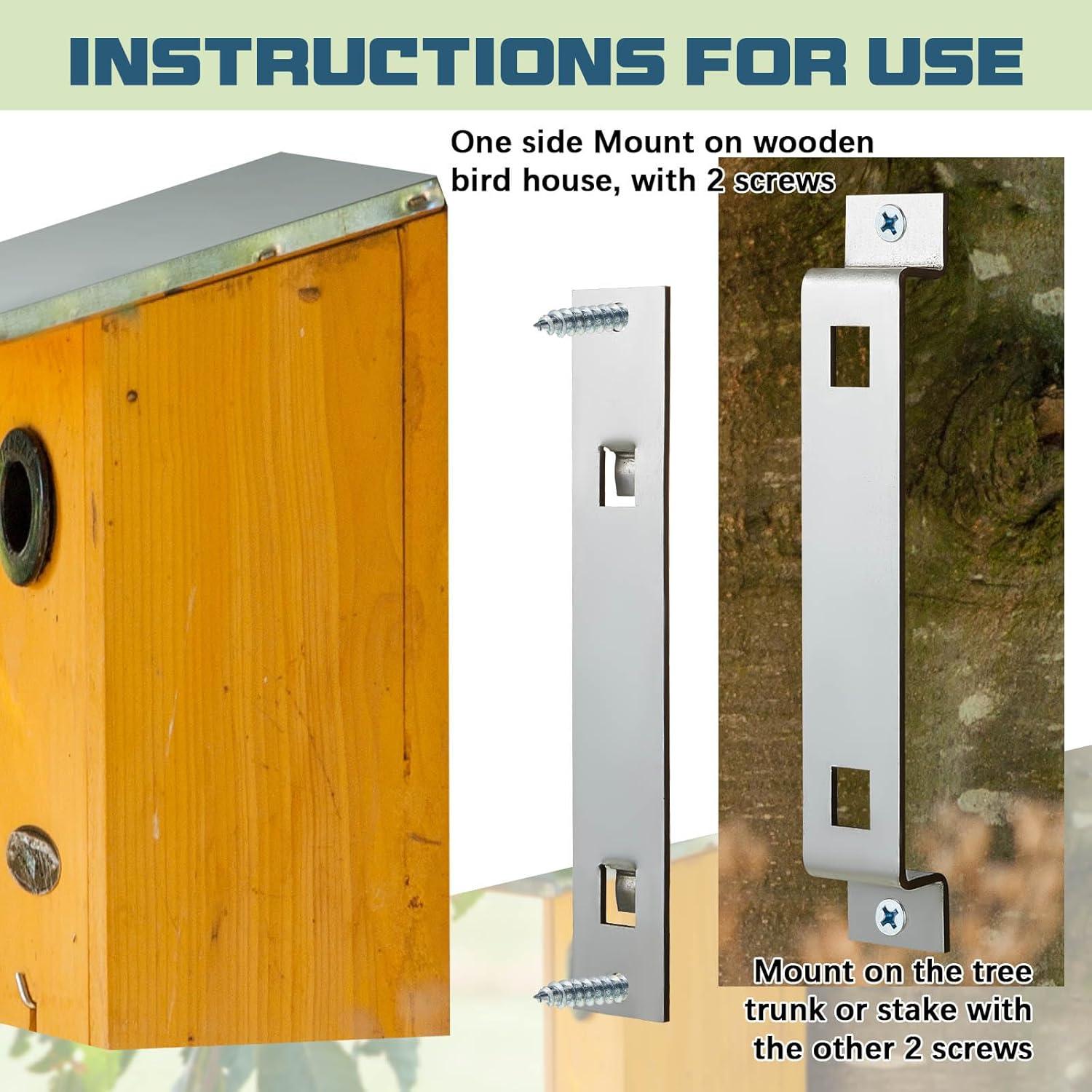 Soporte para Casa de Aves Blulu - Acero Galvanizado - 2 Juegos