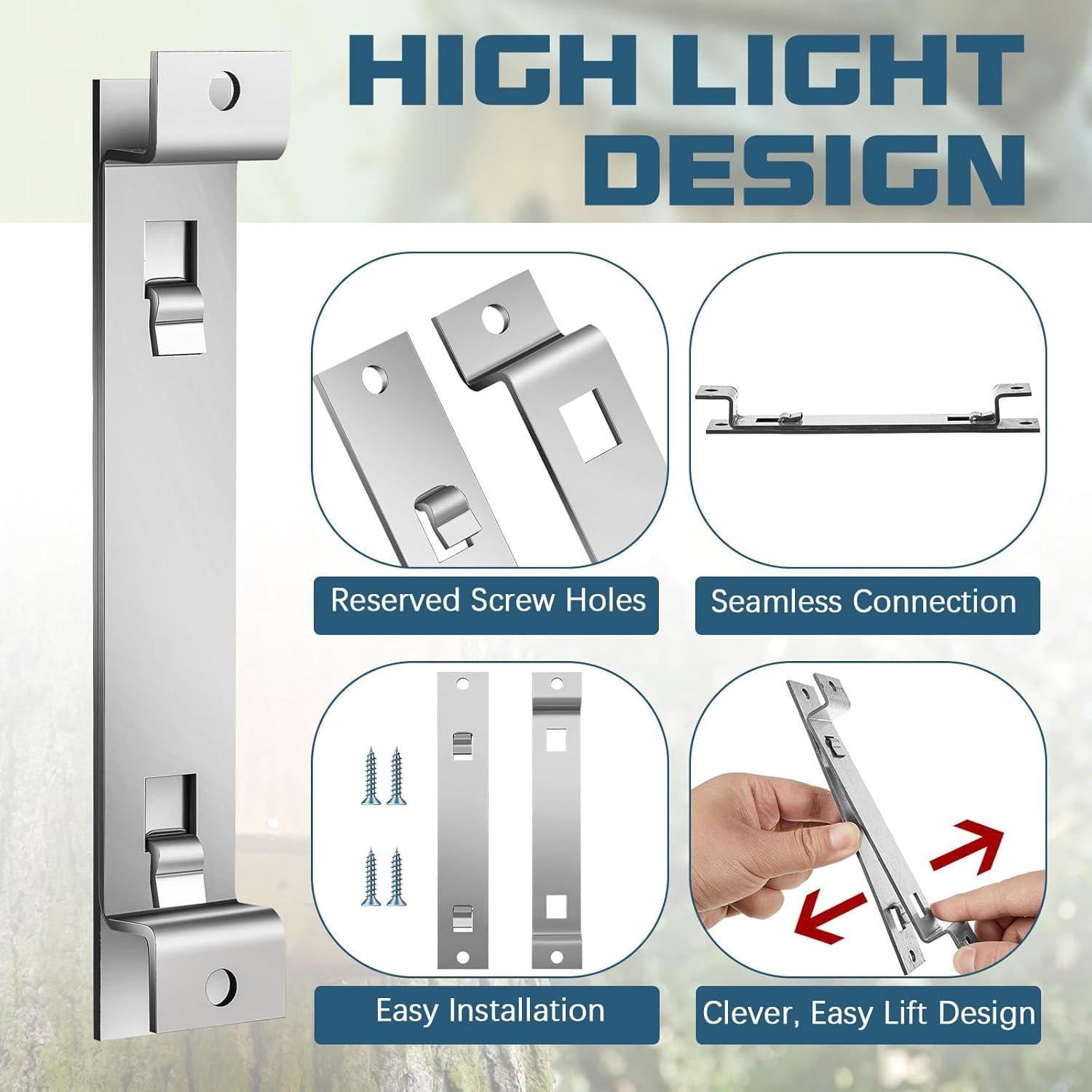 Soporte para Casa de Aves Blulu - Acero Galvanizado - 2 Juegos