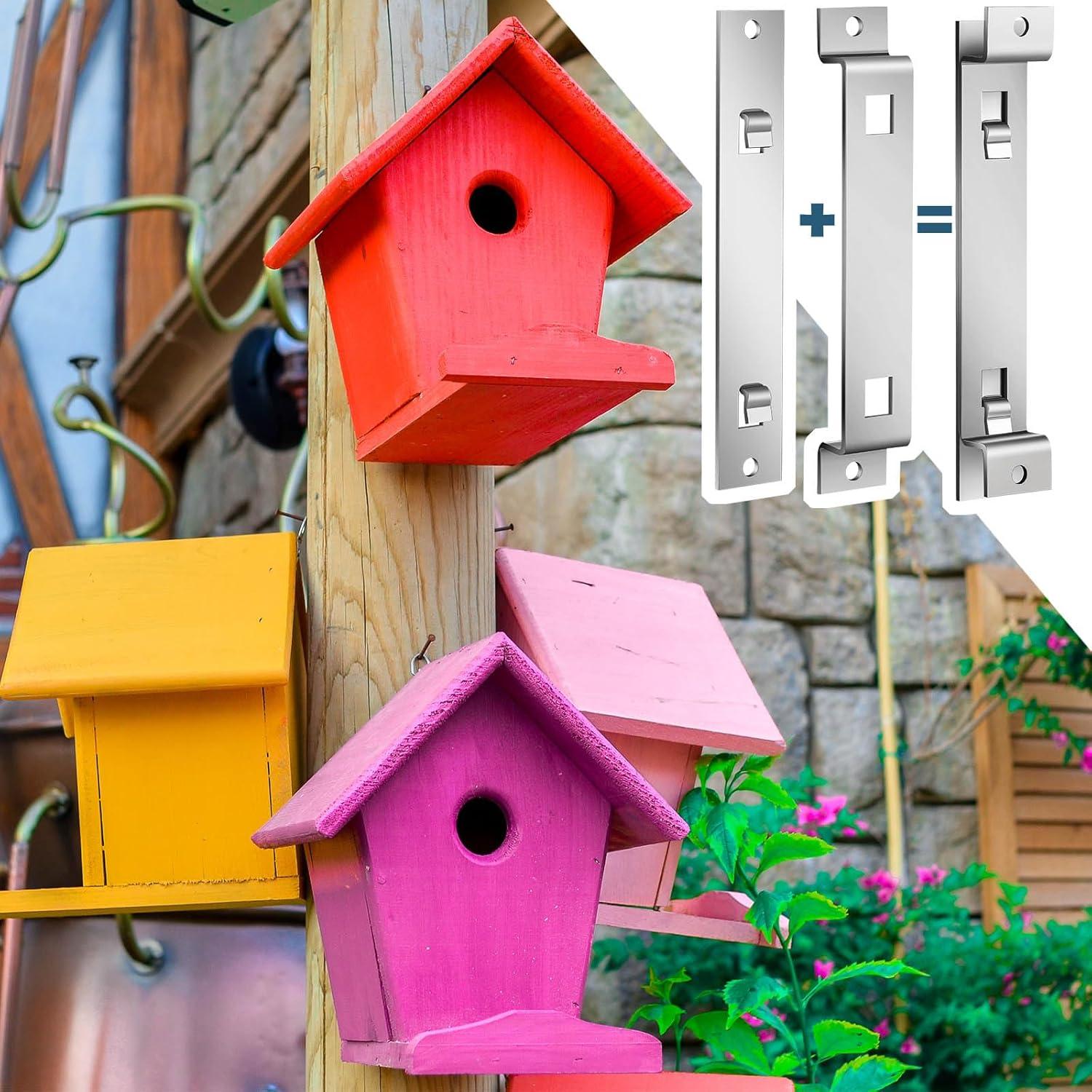 Soporte para Casa de Aves Blulu - Acero Galvanizado - 2 Juegos