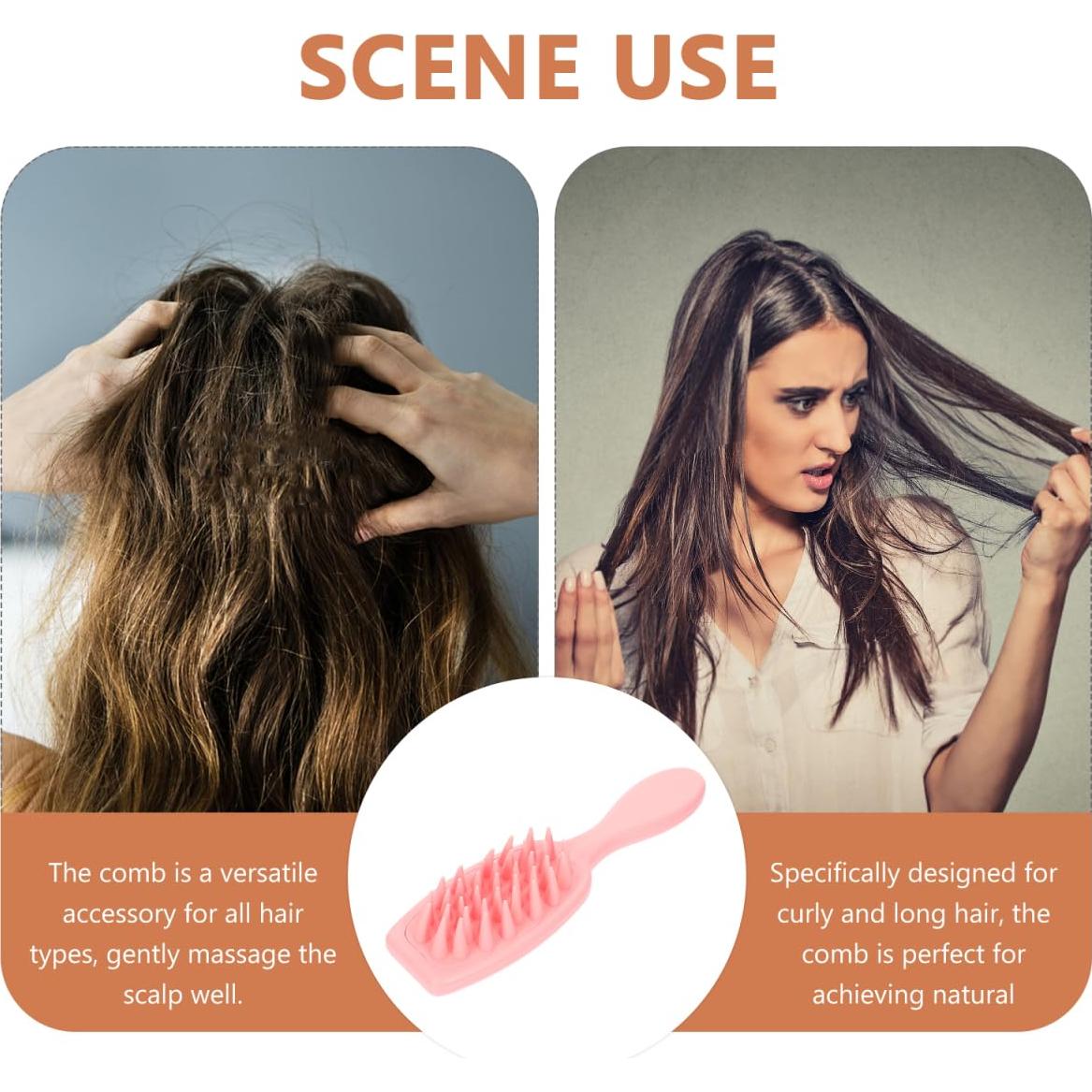 Cepillo Masajeador de Cuero Cabelludo FOMIYES Rosa 20.6x5.7cm