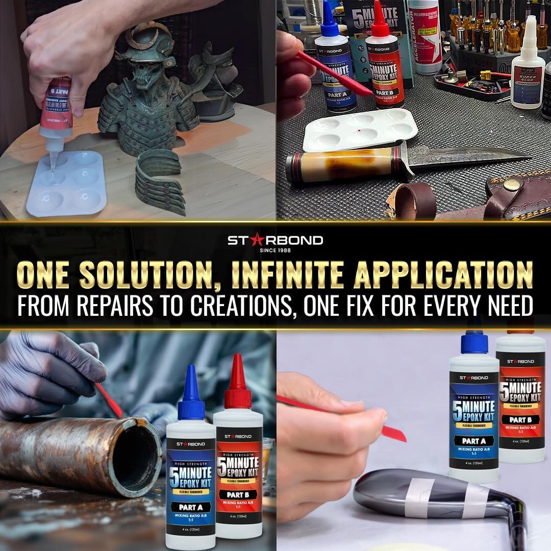 Epóxido Starbond 5 Minutos 240 ml - Resistencia Superior
