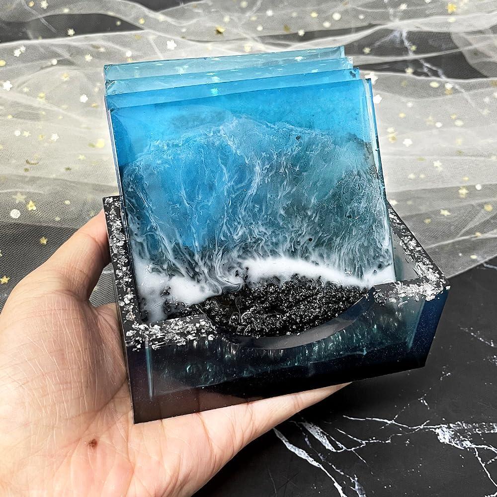 Set de 8 Moldes de Silicona para Posavasos ResinWorld