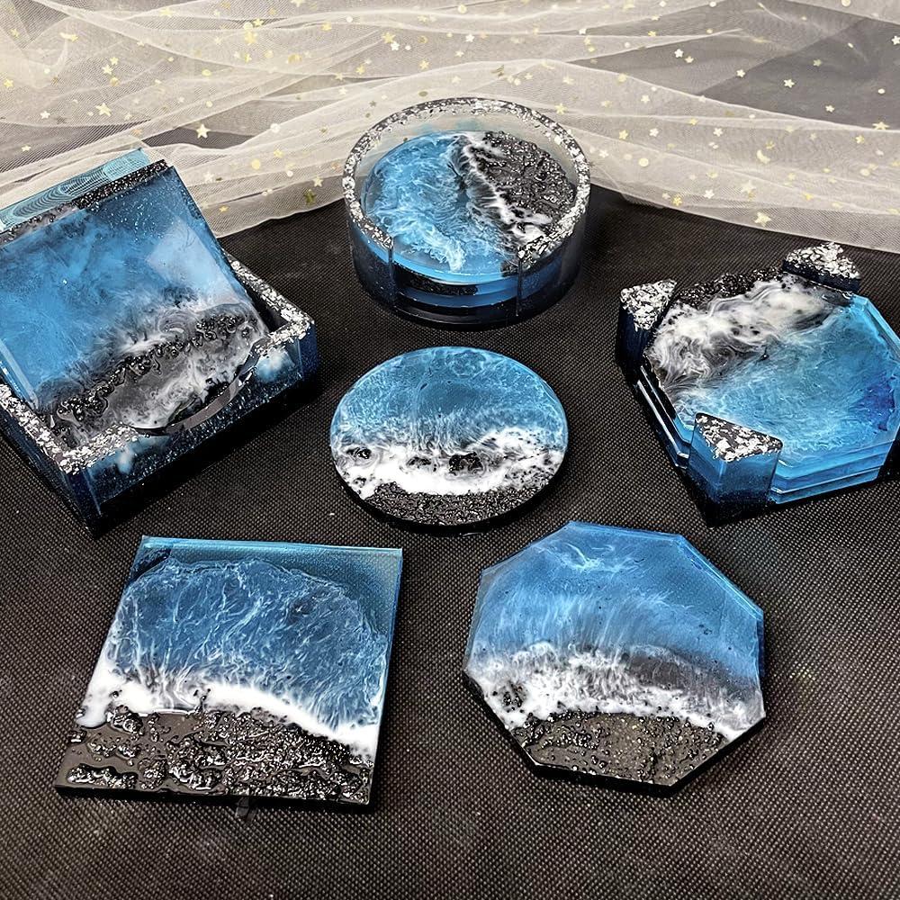 Set de 8 Moldes de Silicona para Posavasos ResinWorld