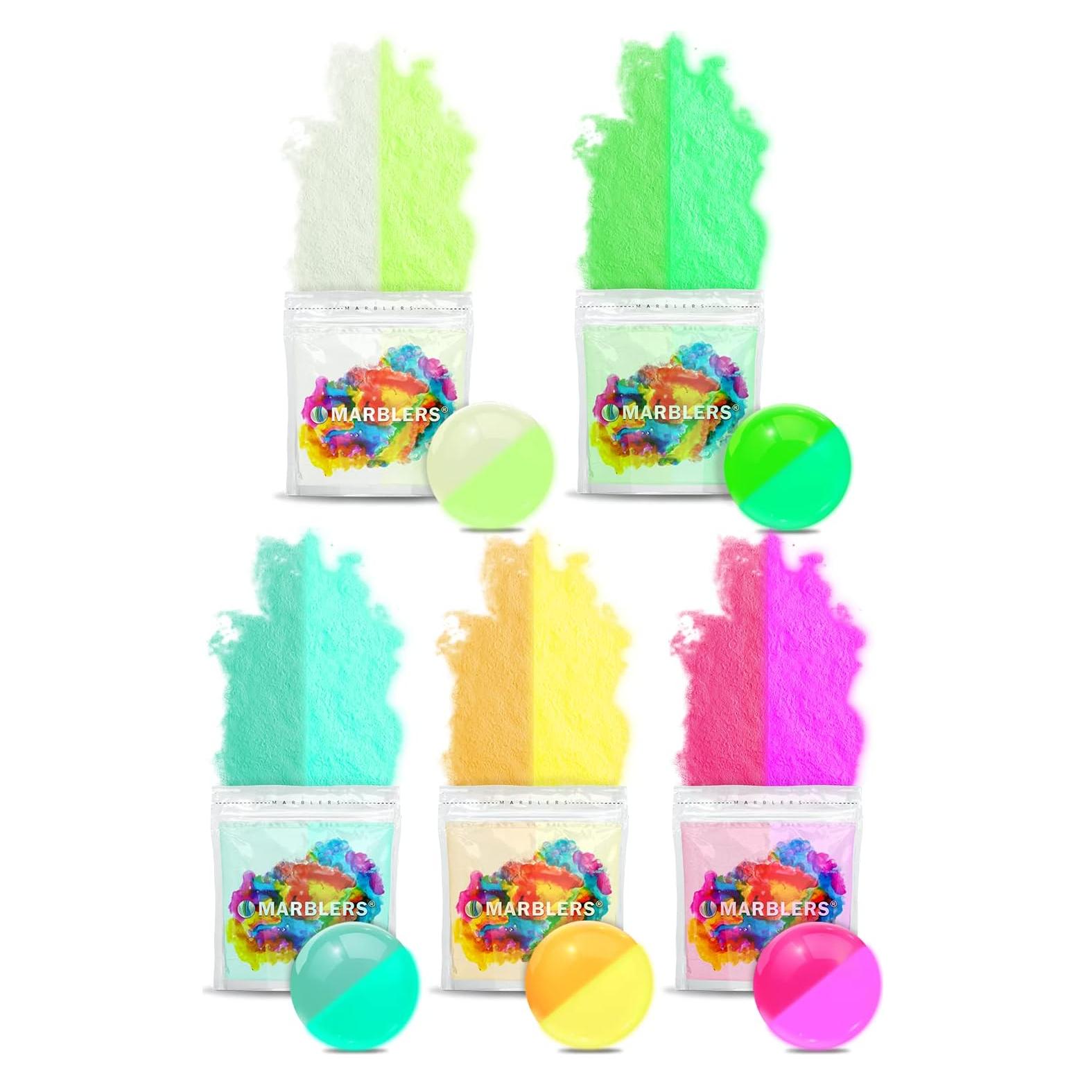 Polvo de Pigmento Brillante MARBLERS 140g - Brilla en la Oscuridad