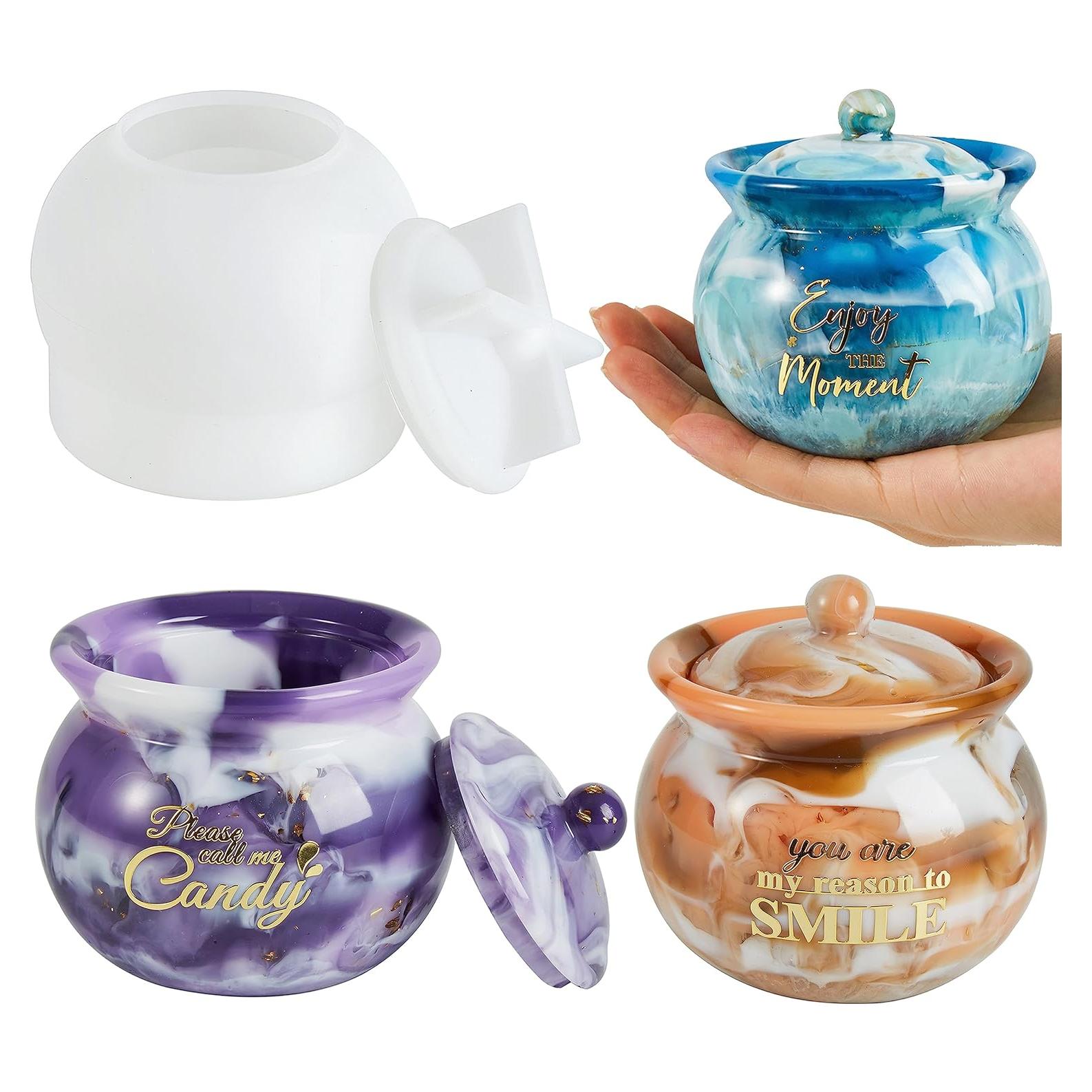 Moldes de Tarro de Silicona ISSEVE para Resina Epóxica 9x7.5cm