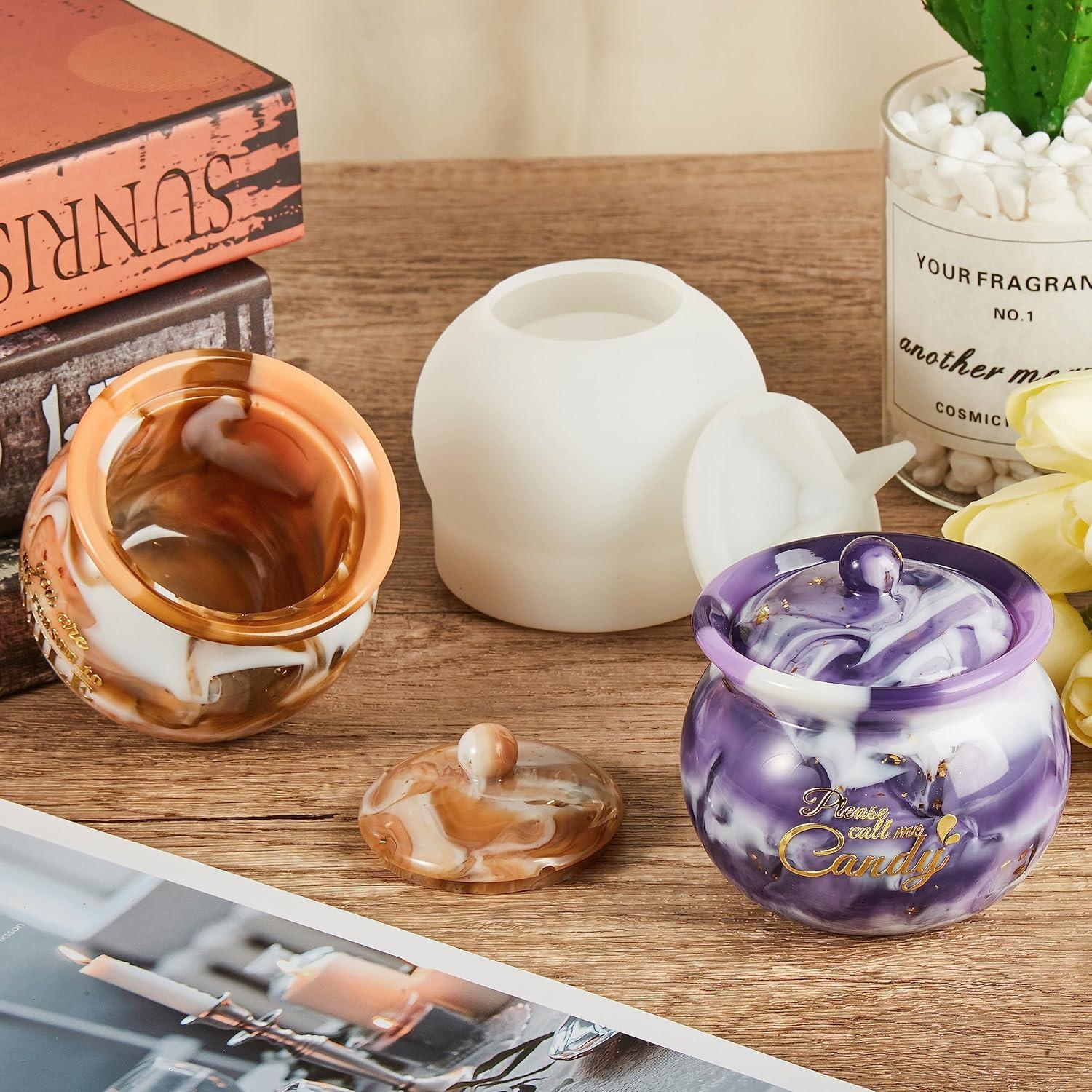 Moldes de Tarro de Silicona ISSEVE para Resina Epóxica 9x7.5cm