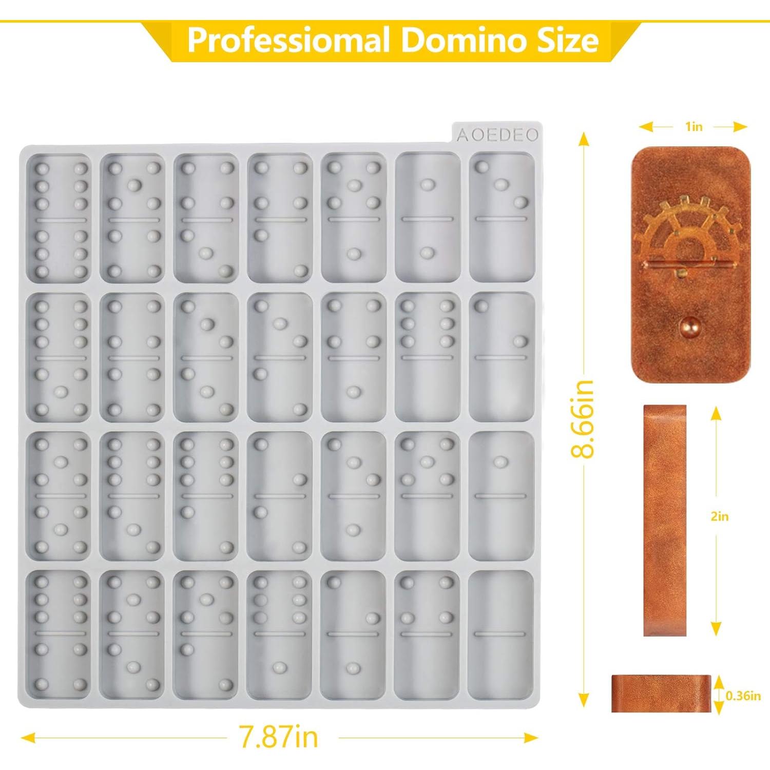 Molde de Dominó de Silicona AOEDEO Redondo 5.08x2.54 cm