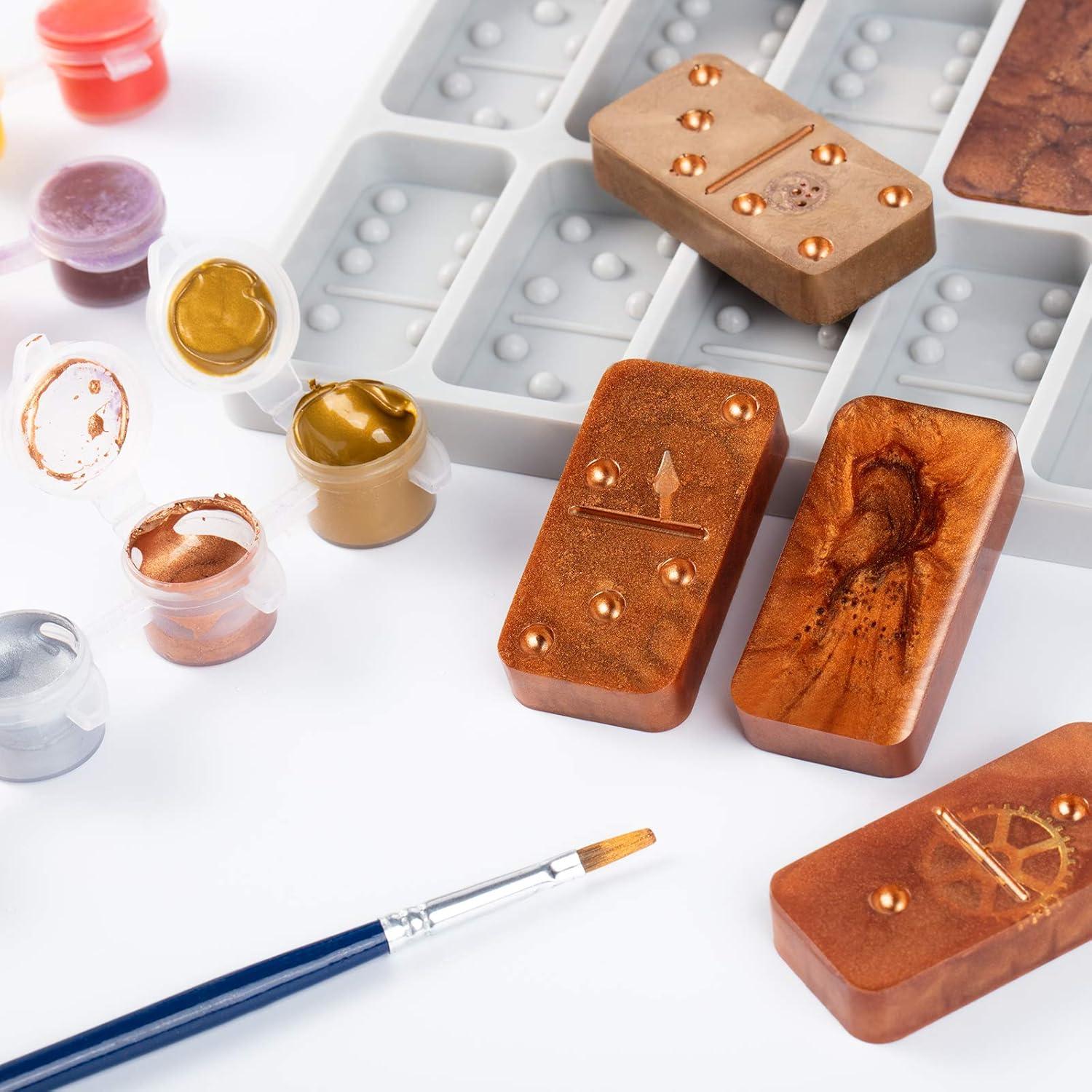 Molde de Dominó de Silicona AOEDEO Redondo 5.08x2.54 cm