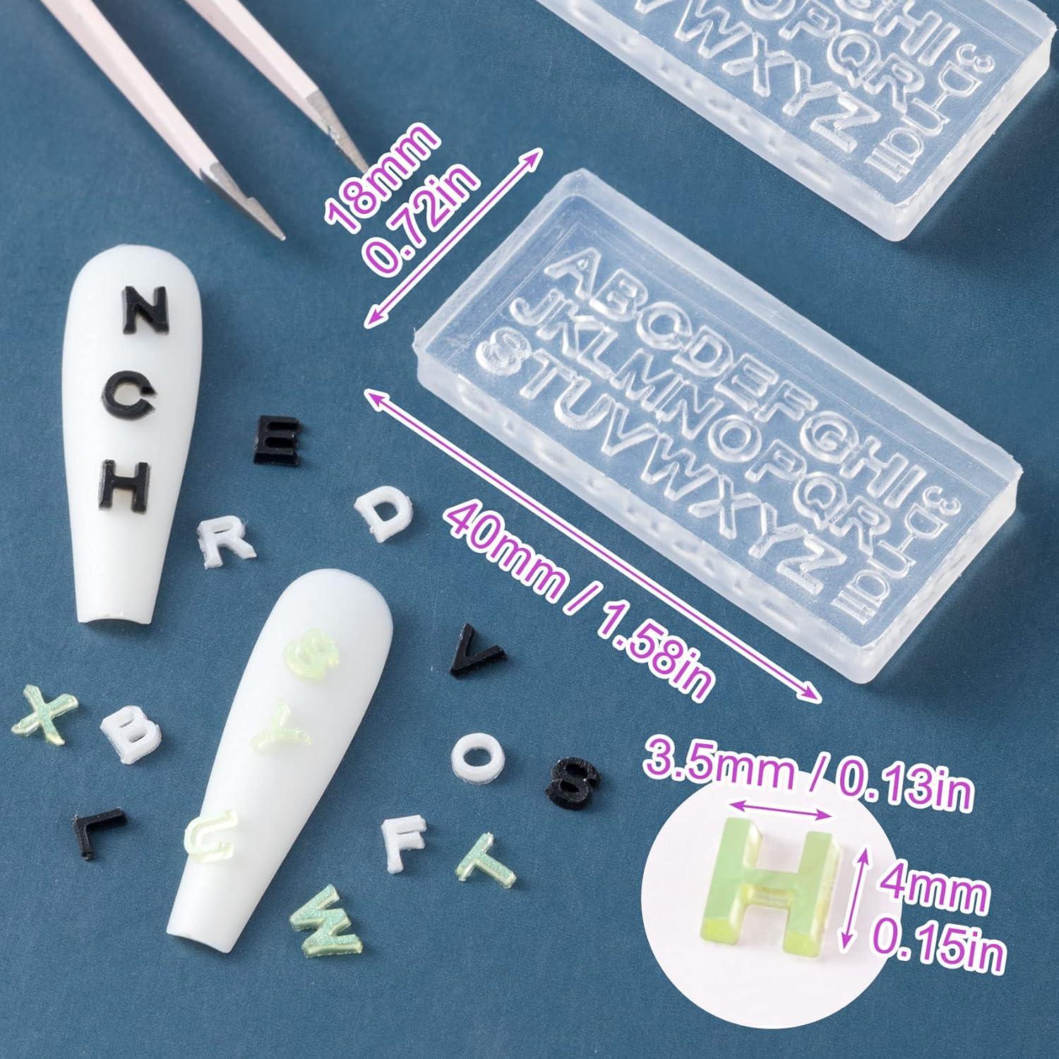 6 Moldes de Silicona Letras 3D LGNOVQ para Manualidades