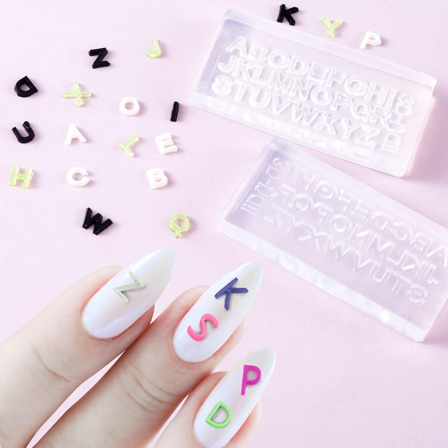 6 Moldes de Silicona Letras 3D LGNOVQ para Manualidades