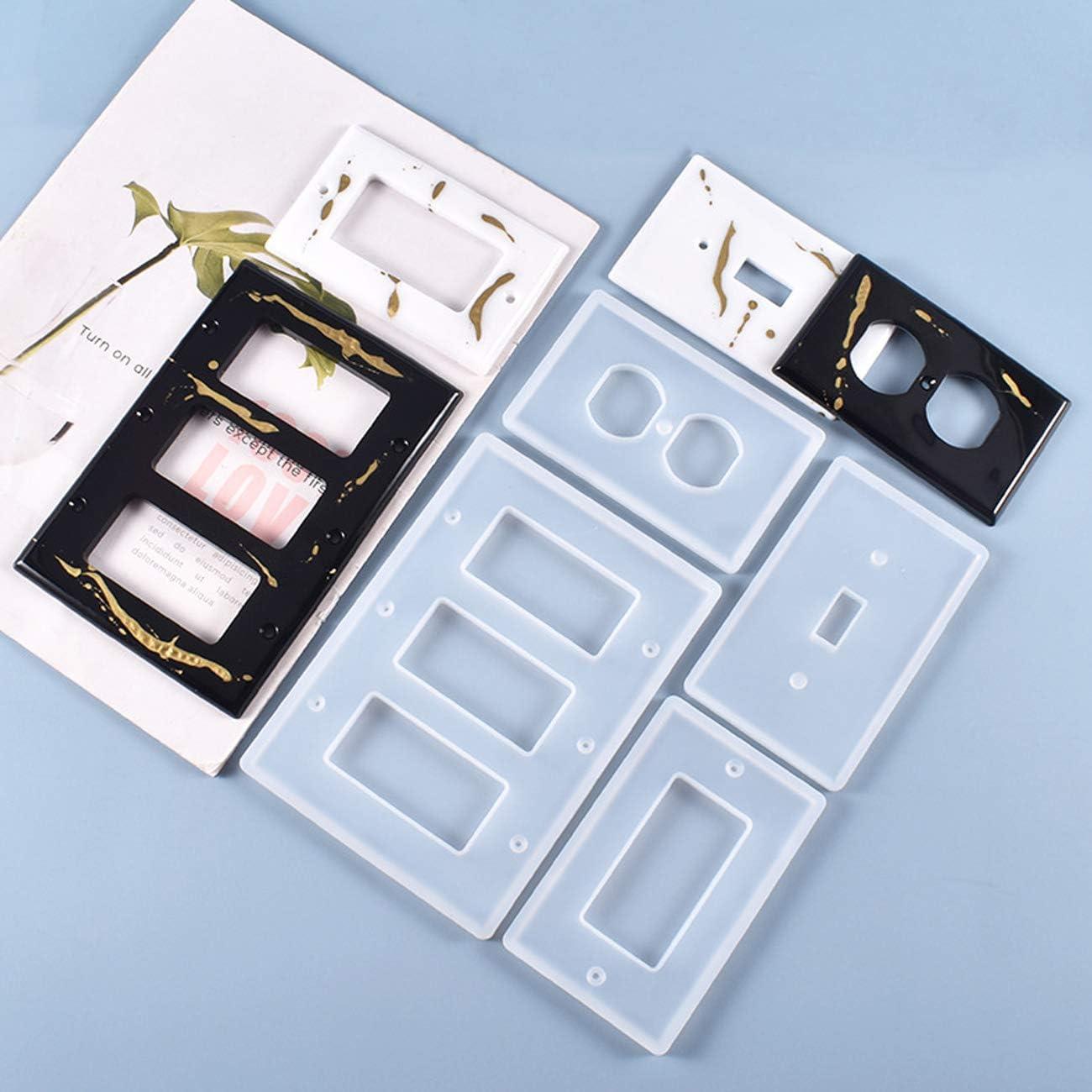Molde de Resina para Cubierta de Interruptor de Luz Moukiween - 6 Piezas