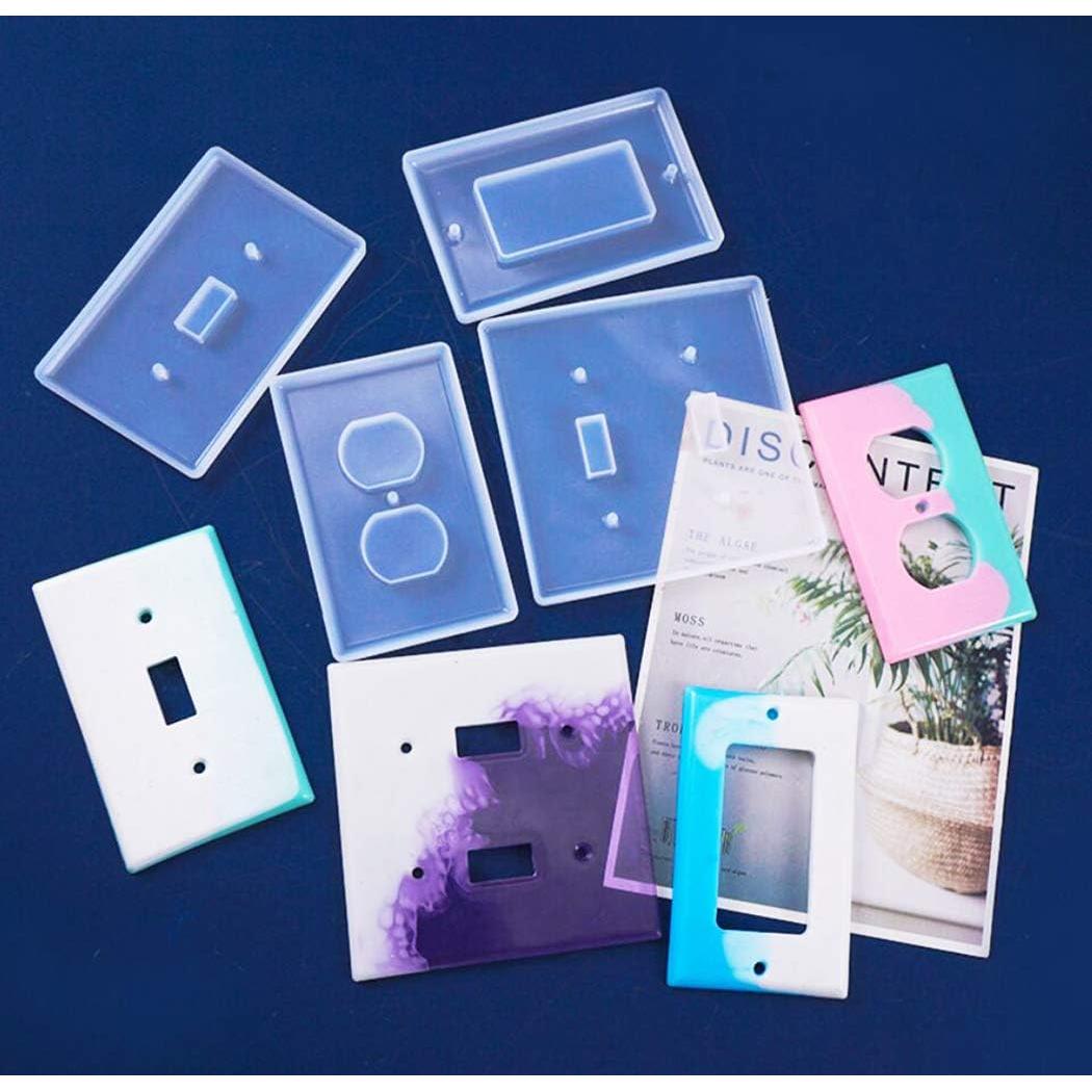 Molde de Resina para Cubierta de Interruptor de Luz Moukiween - 6 Piezas