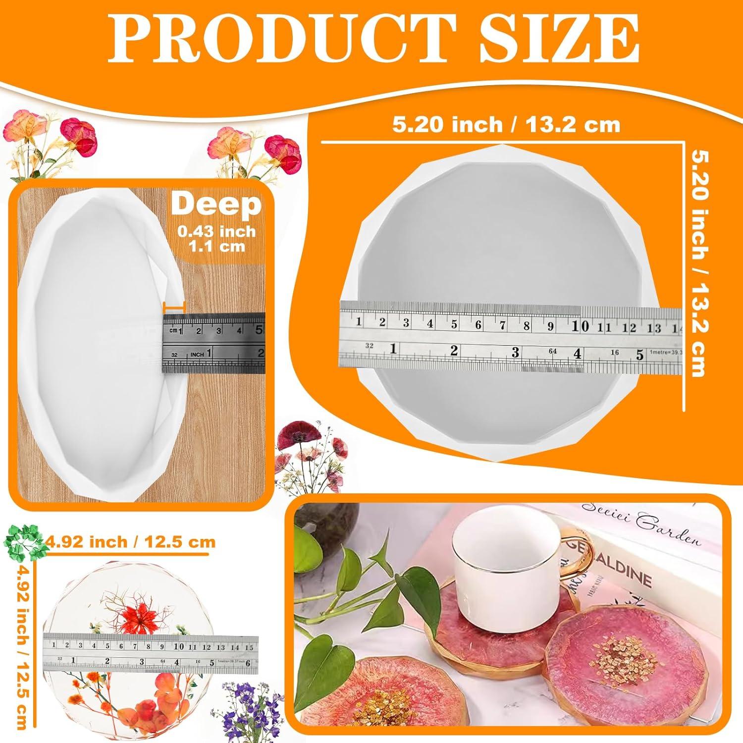 Moldes de Posavasos de Silicona ZQYSING 4 Piezas 13.2 cm