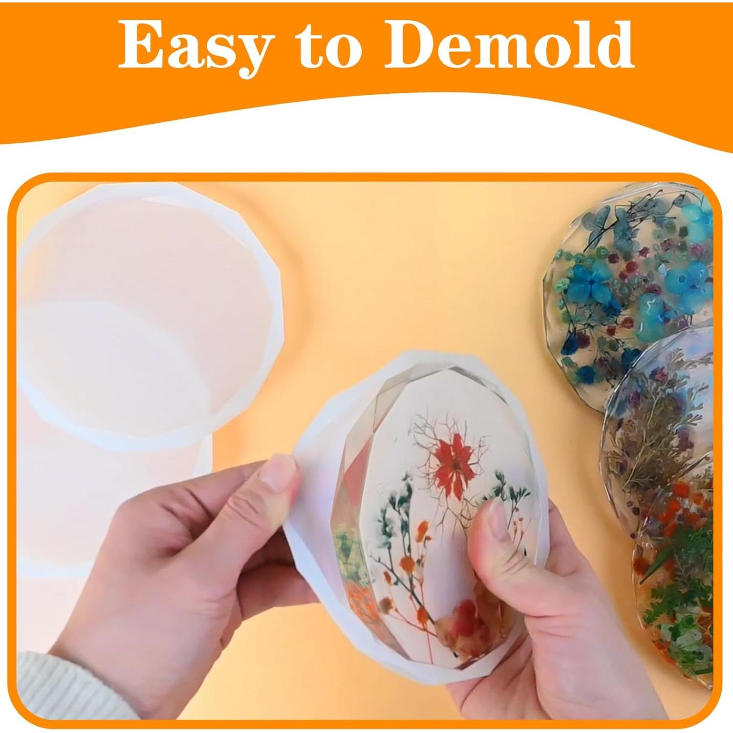 Moldes de Posavasos de Silicona ZQYSING 4 Piezas 13.2 cm