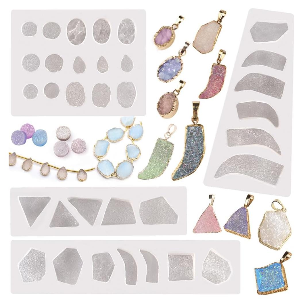 Conjunto de Moldes de Silicona FUNSHOWCASE para Joyería 33 Formas