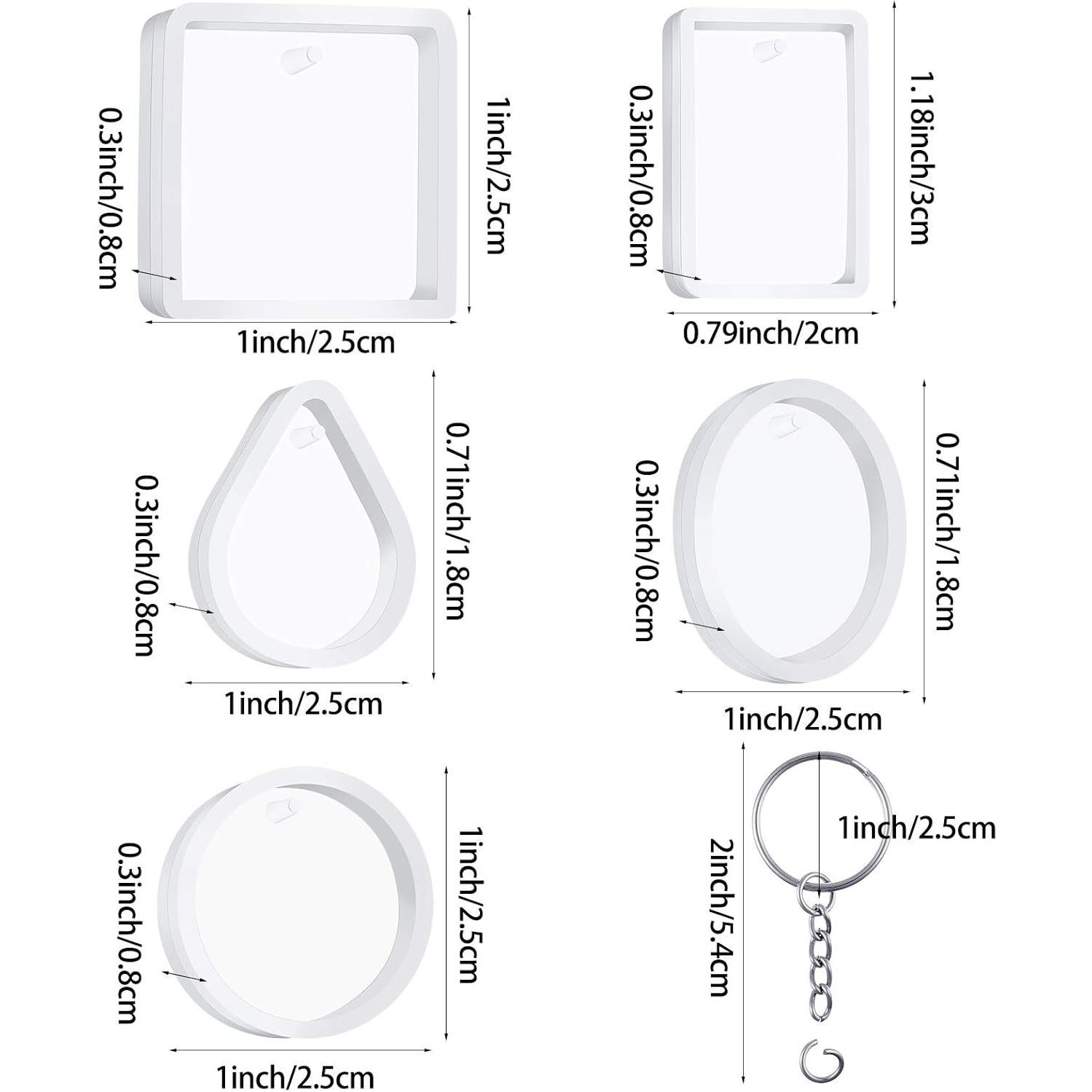 Conjunto de Moldes de Resina WILLBOND 67 Piezas DIY Joyería