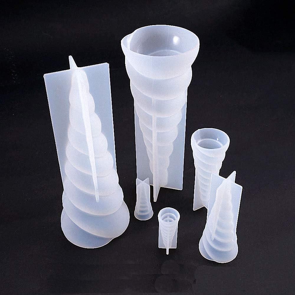 Juego de 3 Moldes de Silicona Cuerno de Unicornio ResinPro