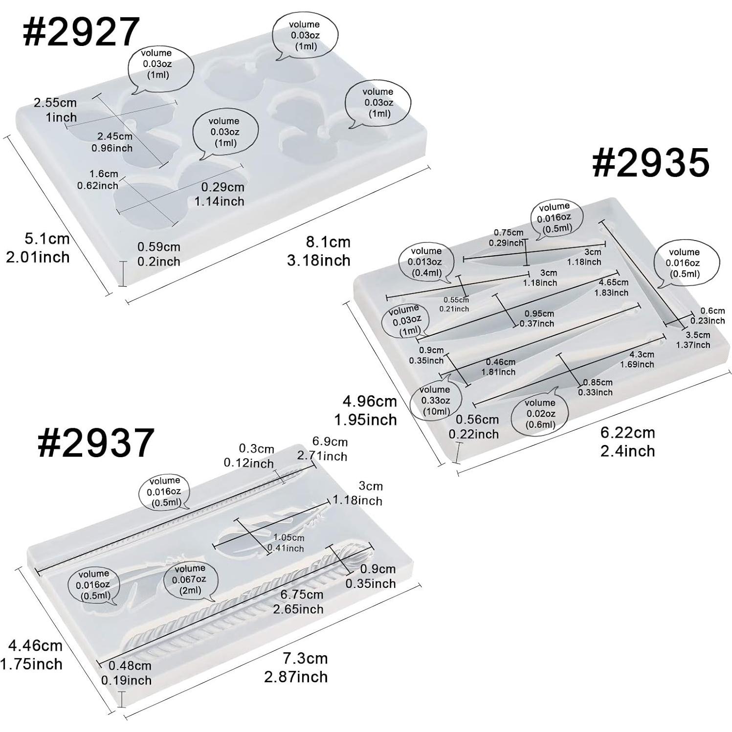 Juego de Moldes de Silicona FUNSHOWCASE para Aretes de Resina