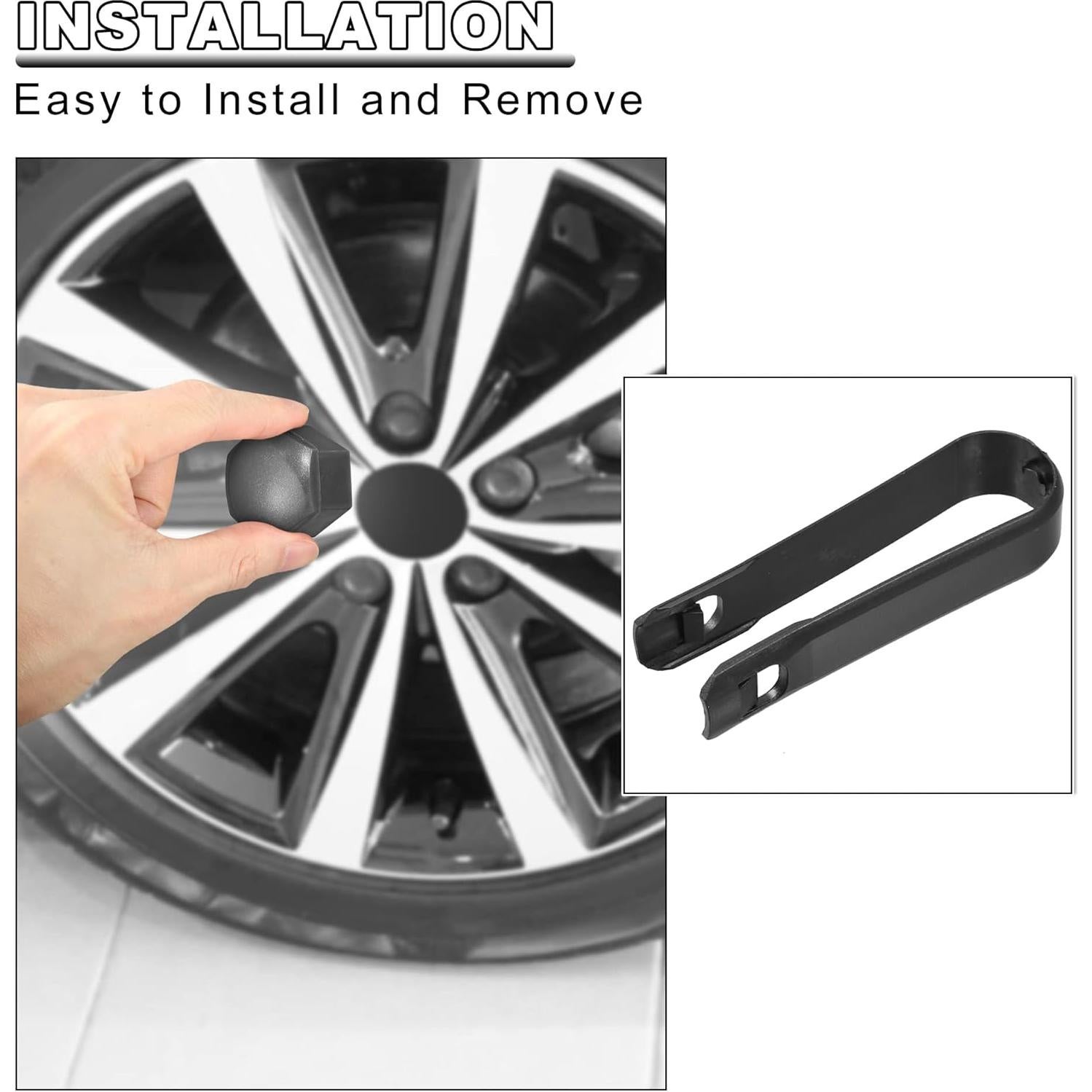 Tapa de Tuerca de Rueda X AUTOHAUX 20pcs 17mm Gris