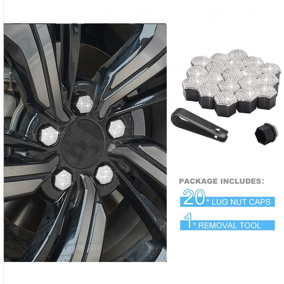 Cubiertas de Perno de Rueda Blueshyhall 21 mm Blancas - Paquete de 20