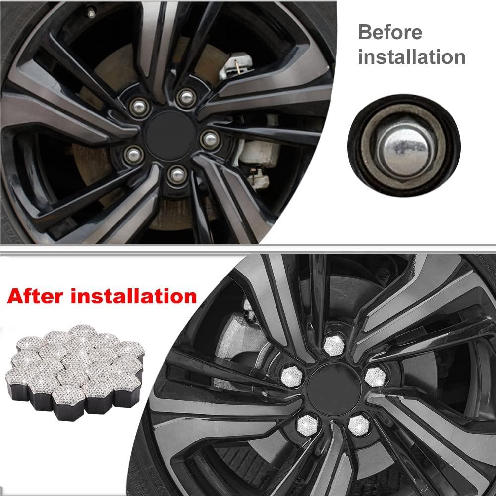 Cubiertas de Perno de Rueda Blueshyhall 21 mm Blancas - Paquete de 20