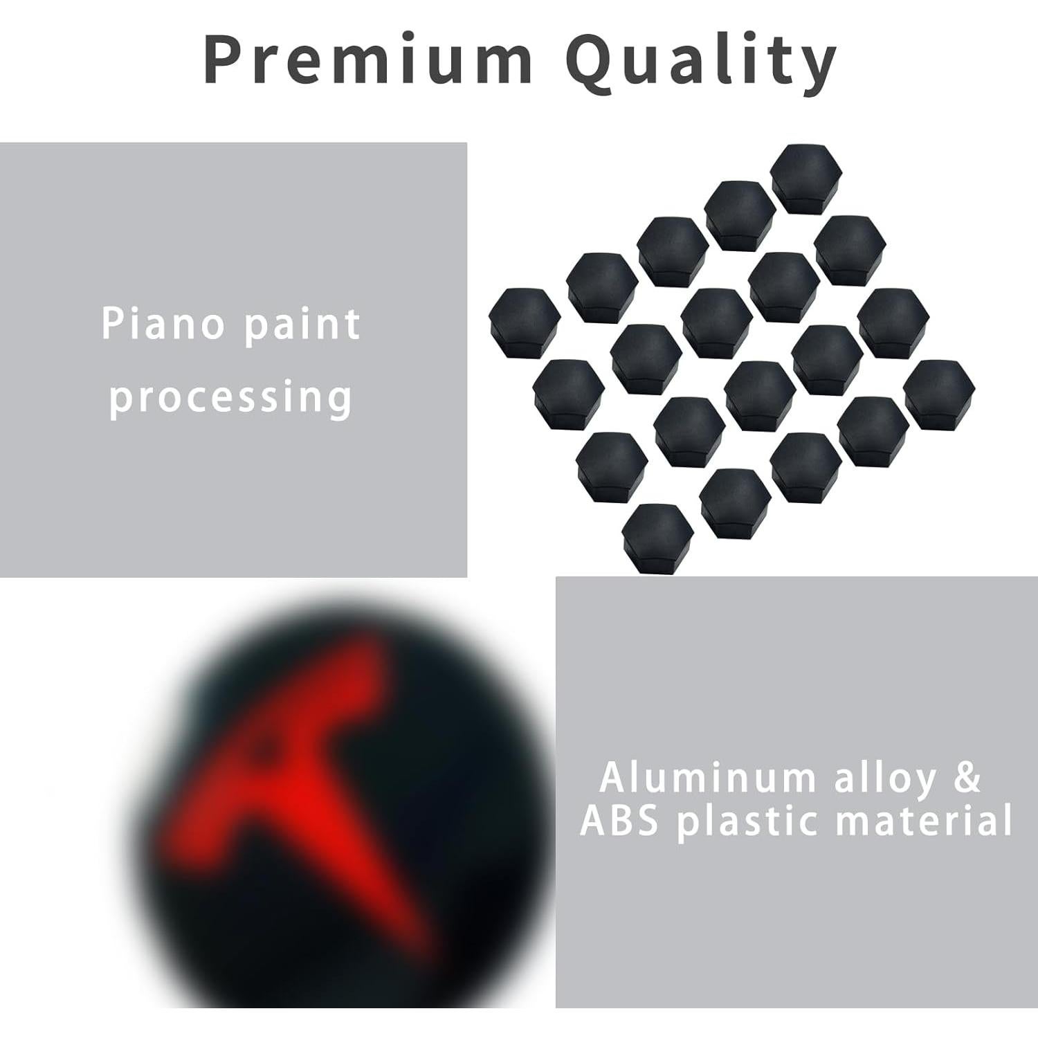 Kit de Tapas Centrales de Rueda Tesla Model 3 y Y - Powlamks