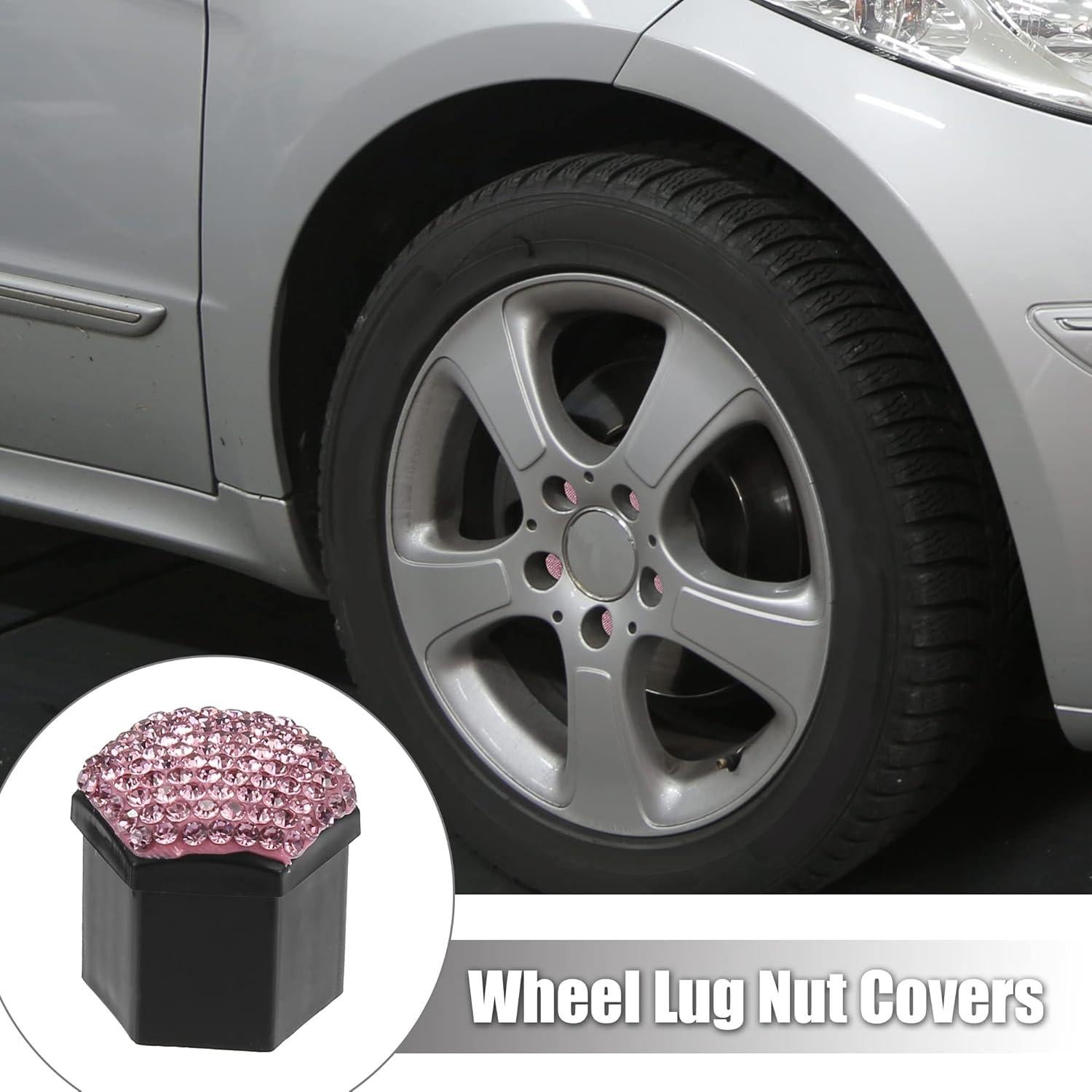 Cubiertas de Tuercas de Rueda X AUTOHAUX 21mm Rosa 20pcs